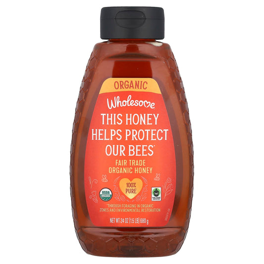 Wholesome Sweeteners, Fair Trade Organic Honey, 24 oz (680 g) - Image 1