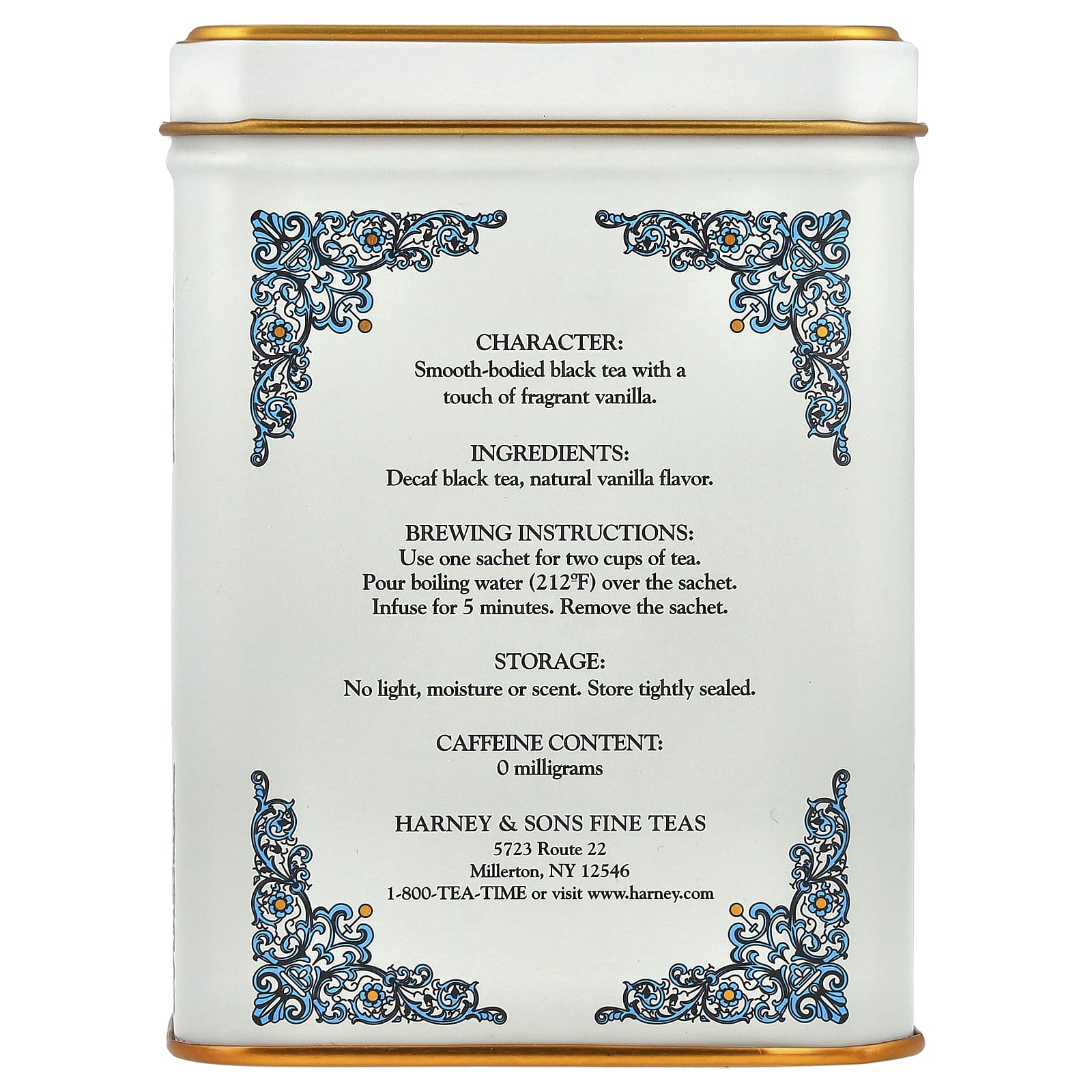 Decaffeinated Vanilla Black Tea Sachets by Harney & Sons - 20 Count - Image 2