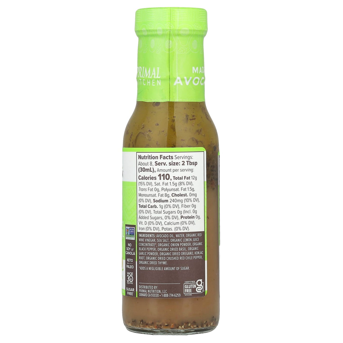 Primal Kitchen, Dressing & Marinade Made with Avocado Oil, Italian, 8 fl oz (236 ml) - Image 2