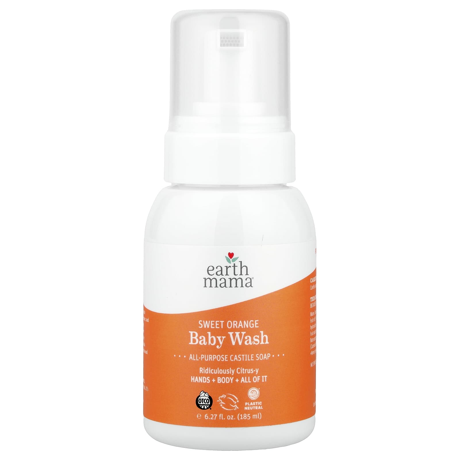 Earth Mama Sweet Orange All-Purpose Castile Soap for Baby &amp; Skin - Image 1