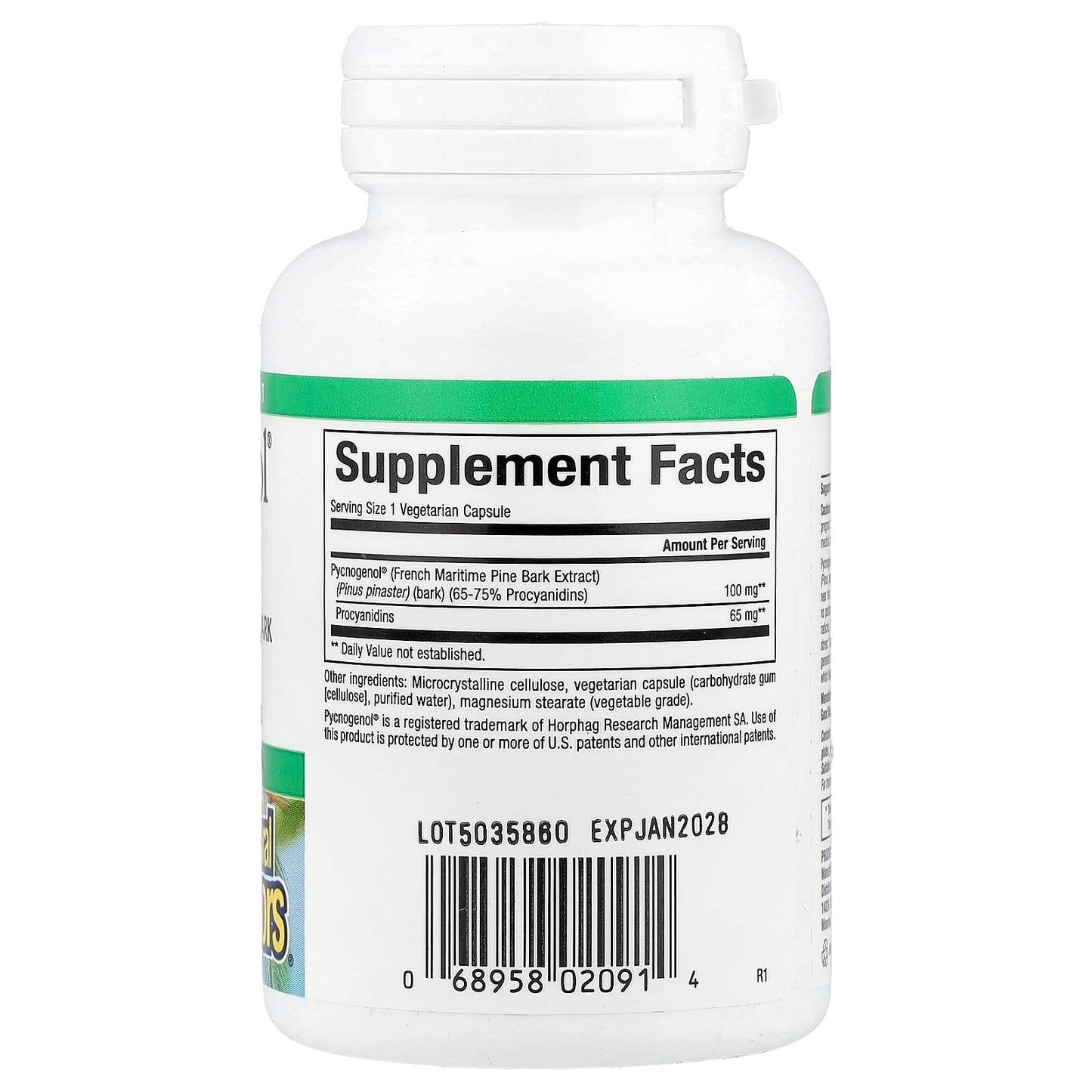Natural Factors, Pycnogenol®, 100 mg, 30 Vegetarian Capsules - Image 2