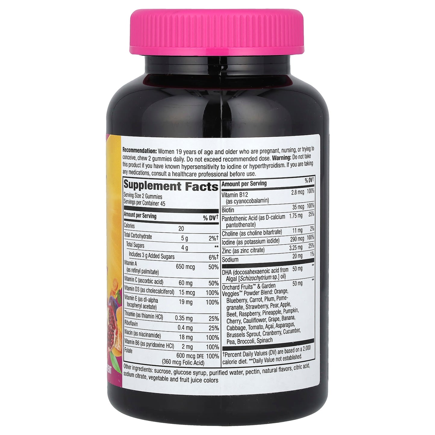 Nature's Way, Alive!® Prenatal Multivitamin Gummy, Orange & Raspberry-Lemonade, 90 Gummies - Image 2