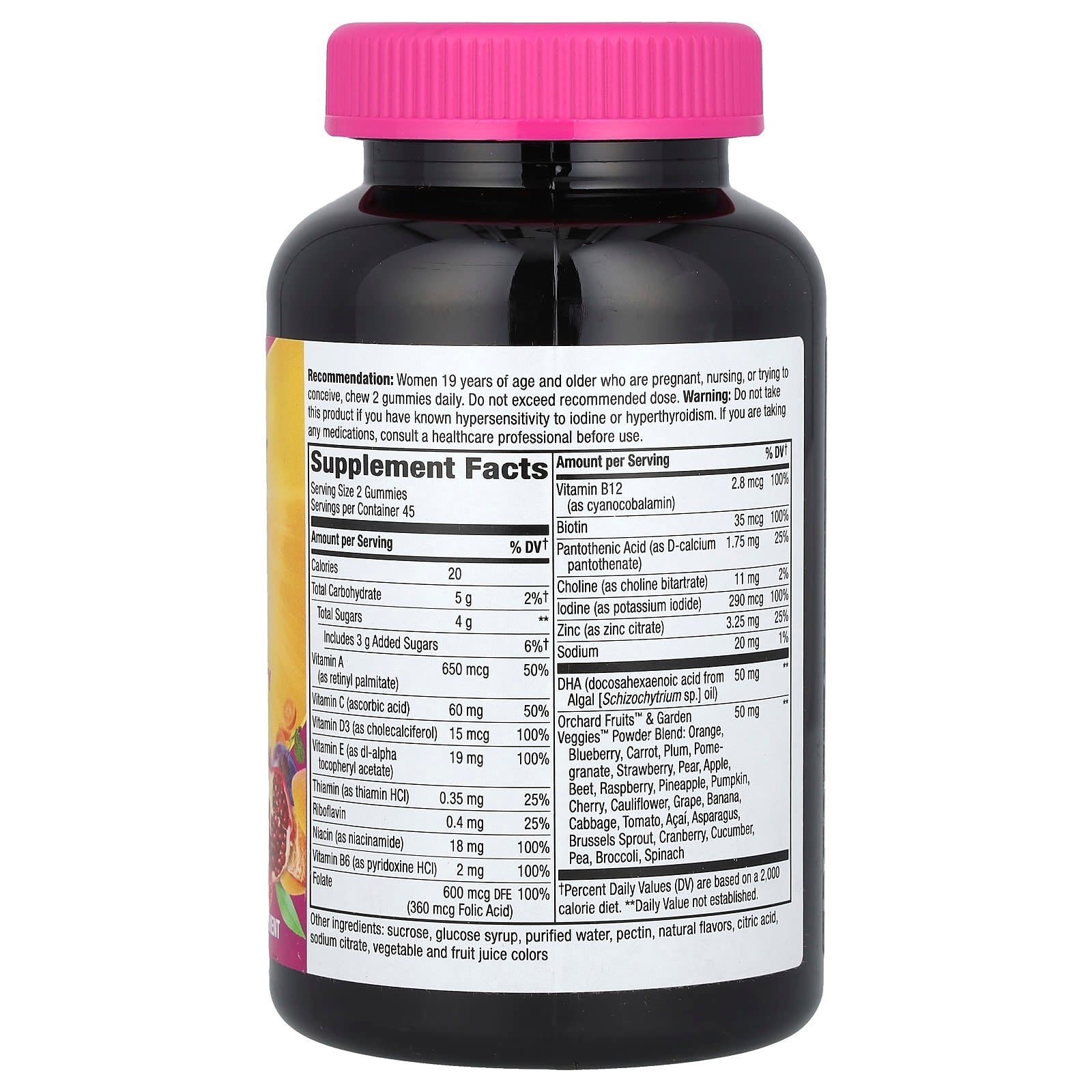 Nature's Way, Alive!® Prenatal Multivitamin Gummy, Orange & Raspberry-Lemonade, 90 Gummies - Image 2