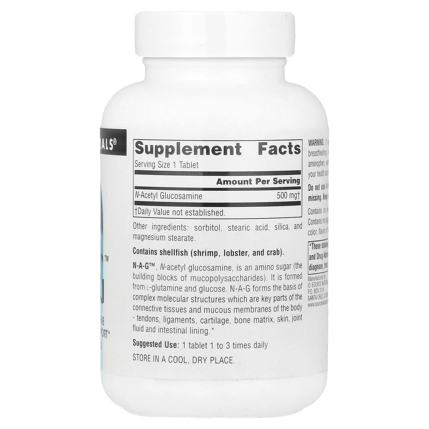 Source Naturals, N-A-G™, 500 mg, 120 Tablets