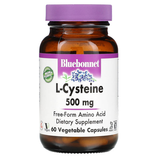 Bluebonnet Nutrition L-Cysteine 500mg Capsules - Non-GMO & Vegan - Image 1
