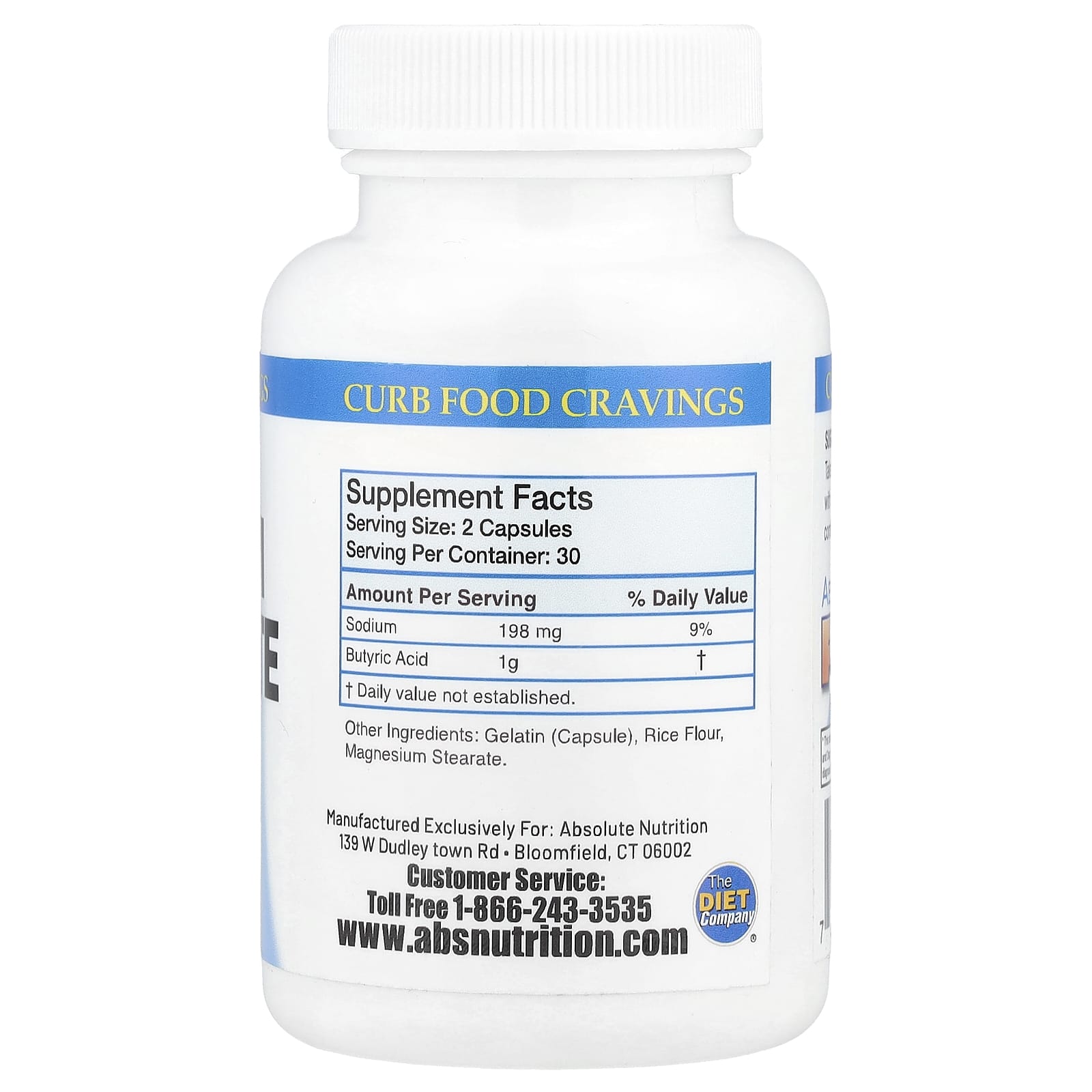 Sodium Butyrate Dietary Supplement for Weight Loss - 60 Capsules - Image 2