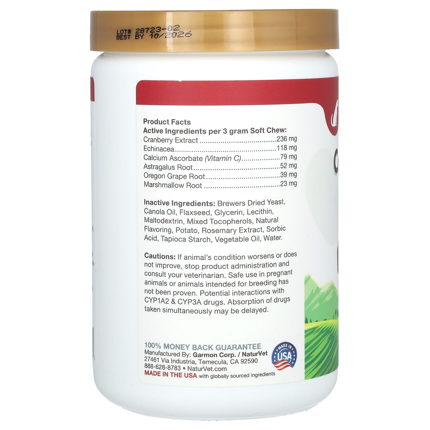 NaturVet, Cranberry Relief, Healthy Urinary Tract + Echinacea, For Dogs, 120 Soft Chews, 12.6 oz (360 g) - Image 2
