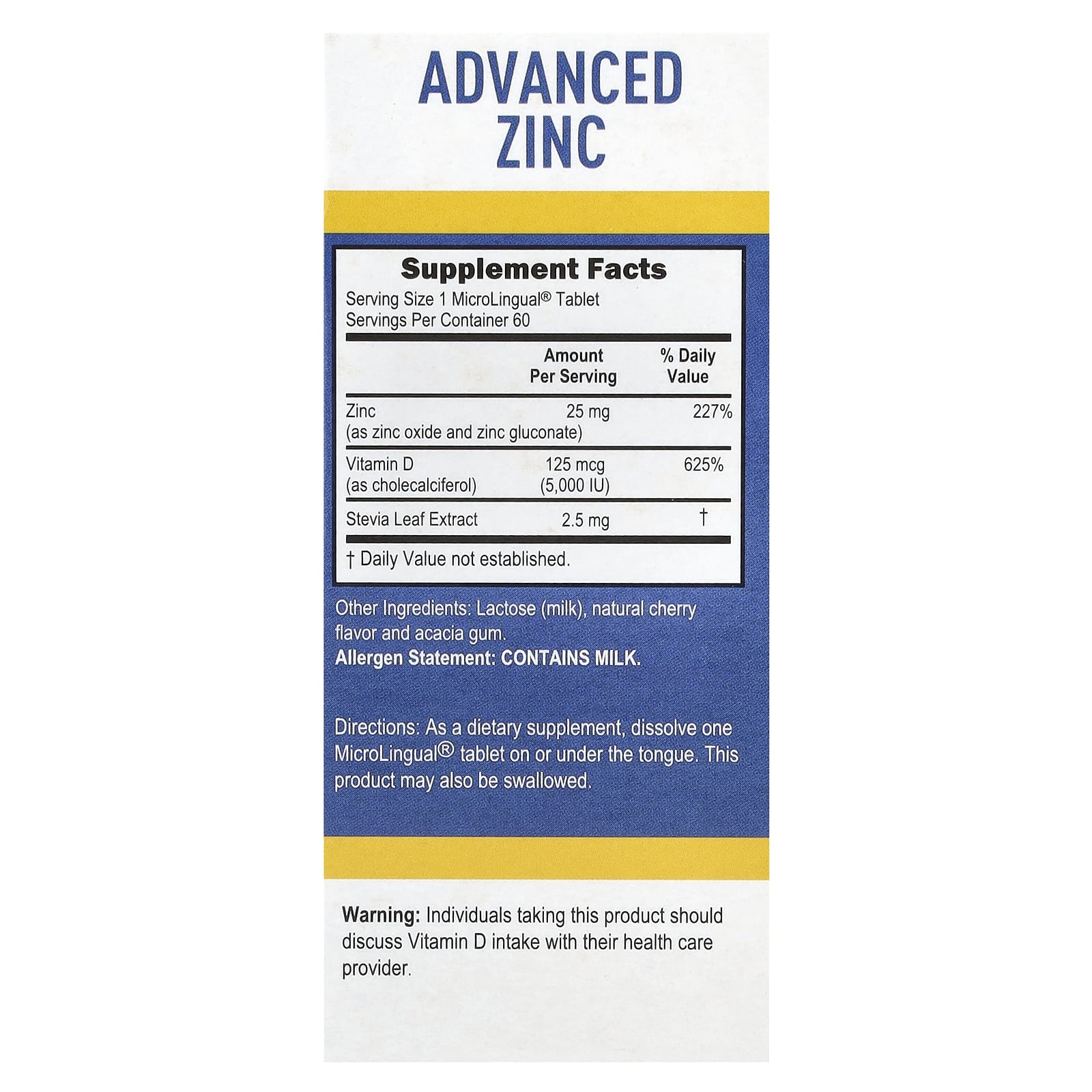 Superior Source, Advanced Zinc, Vitamin D3, 60 MicroLingual® Instant Dissolve Tablets - Image 2