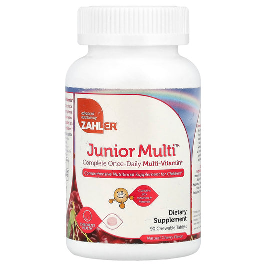 Zahler, Junior Multi™, Complete Once-Daily Multi-Vitamin, Natural Cherry, 90 Chewable Tablets - Image 1
