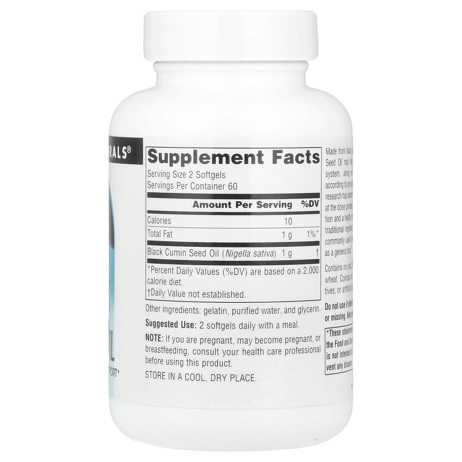 Source Naturals, Black Seed Oil, 120 Softgels (500 mg per Softgel) - Image 2
