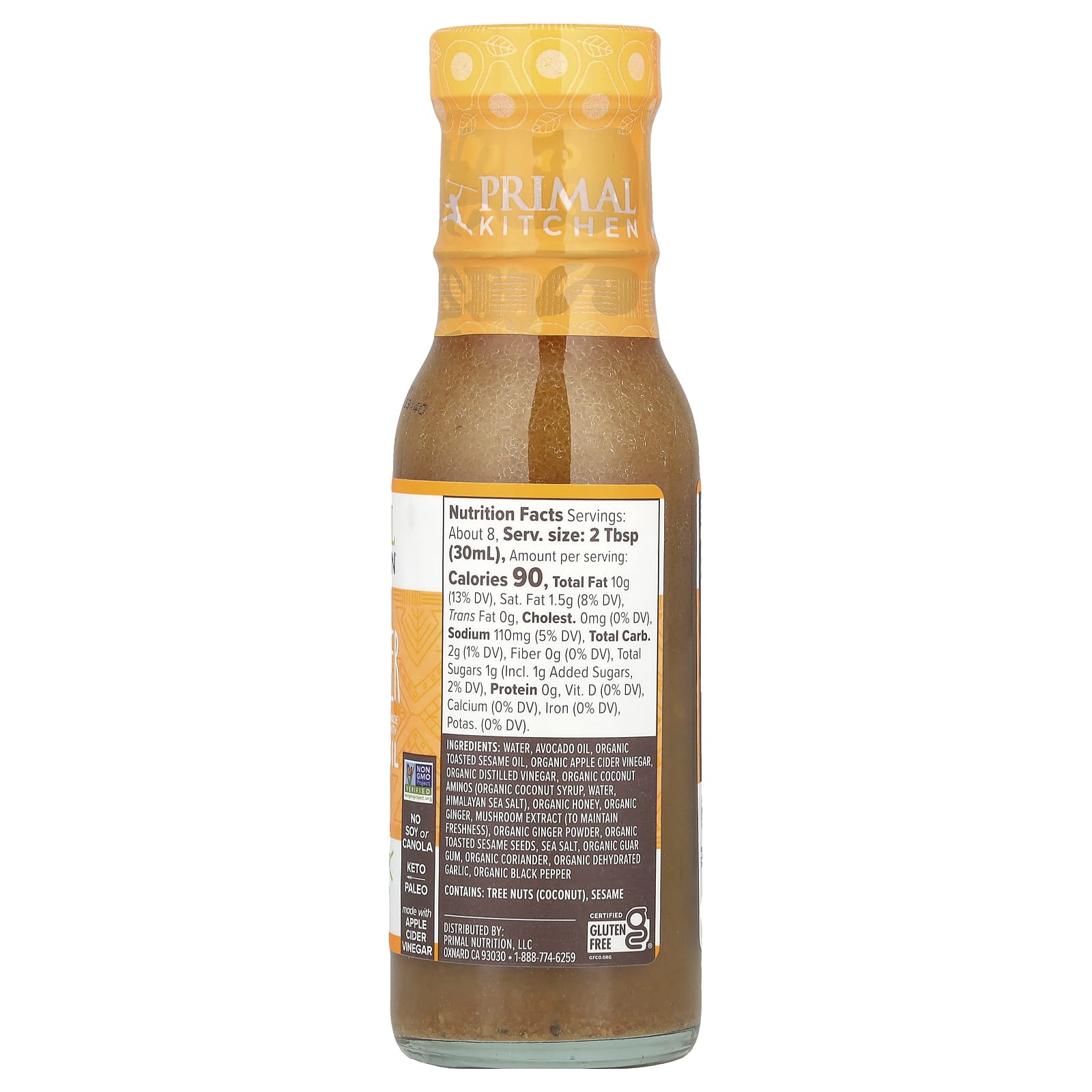 Primal Kitchen, Dressing & Marinade Made with Avocado Oil, Sesame Ginger, 8 fl oz (236 ml) - Image 2