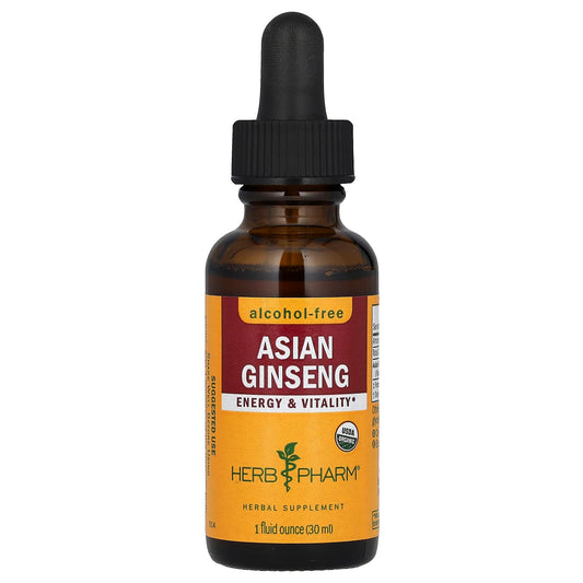 Asian Ginseng Energy & Vitality Supplement, USDA Organic, 1 fl oz - Image 1