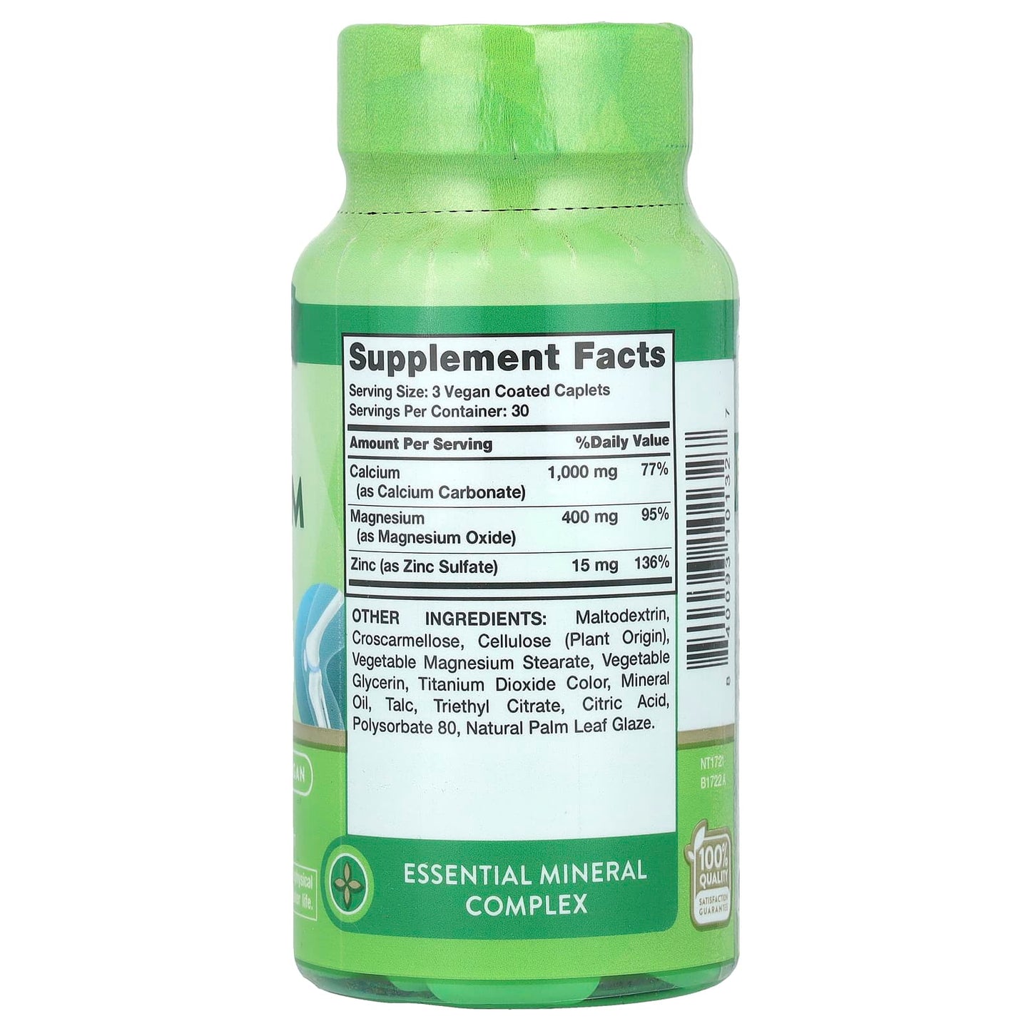 Nature's Truth, Calcium Magnesium Zinc, 90 Coated Caplets - Image 2