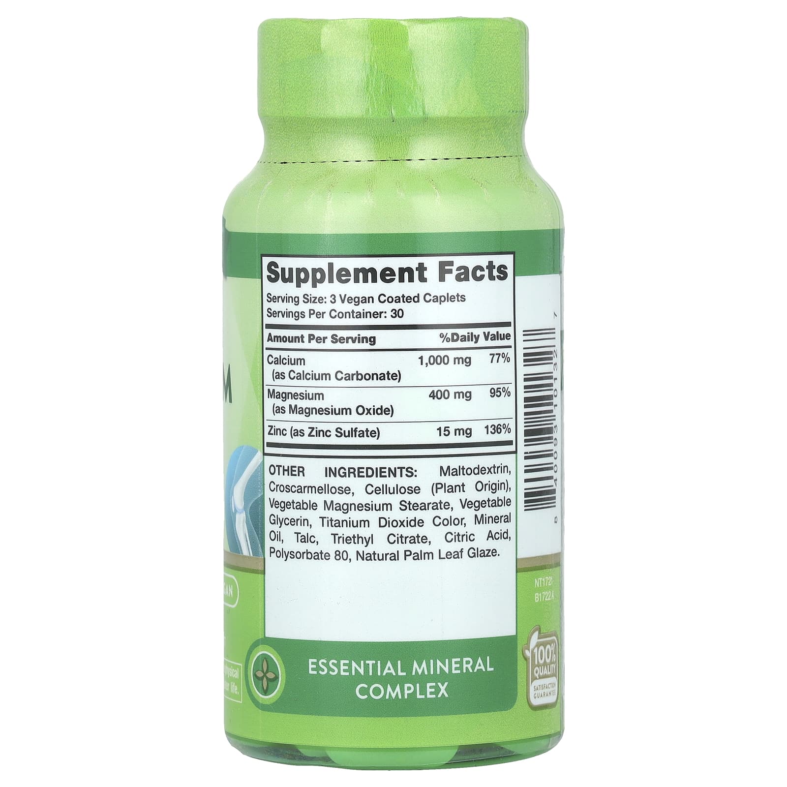 Nature's Truth, Calcium Magnesium Zinc, 90 Coated Caplets - Image 2