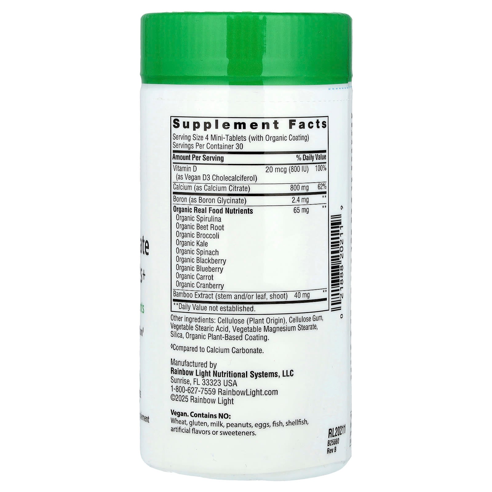 Rainbow Light, Calcium Citrate Mini-Tablets+, 120 Mini-Tablets - Image 2