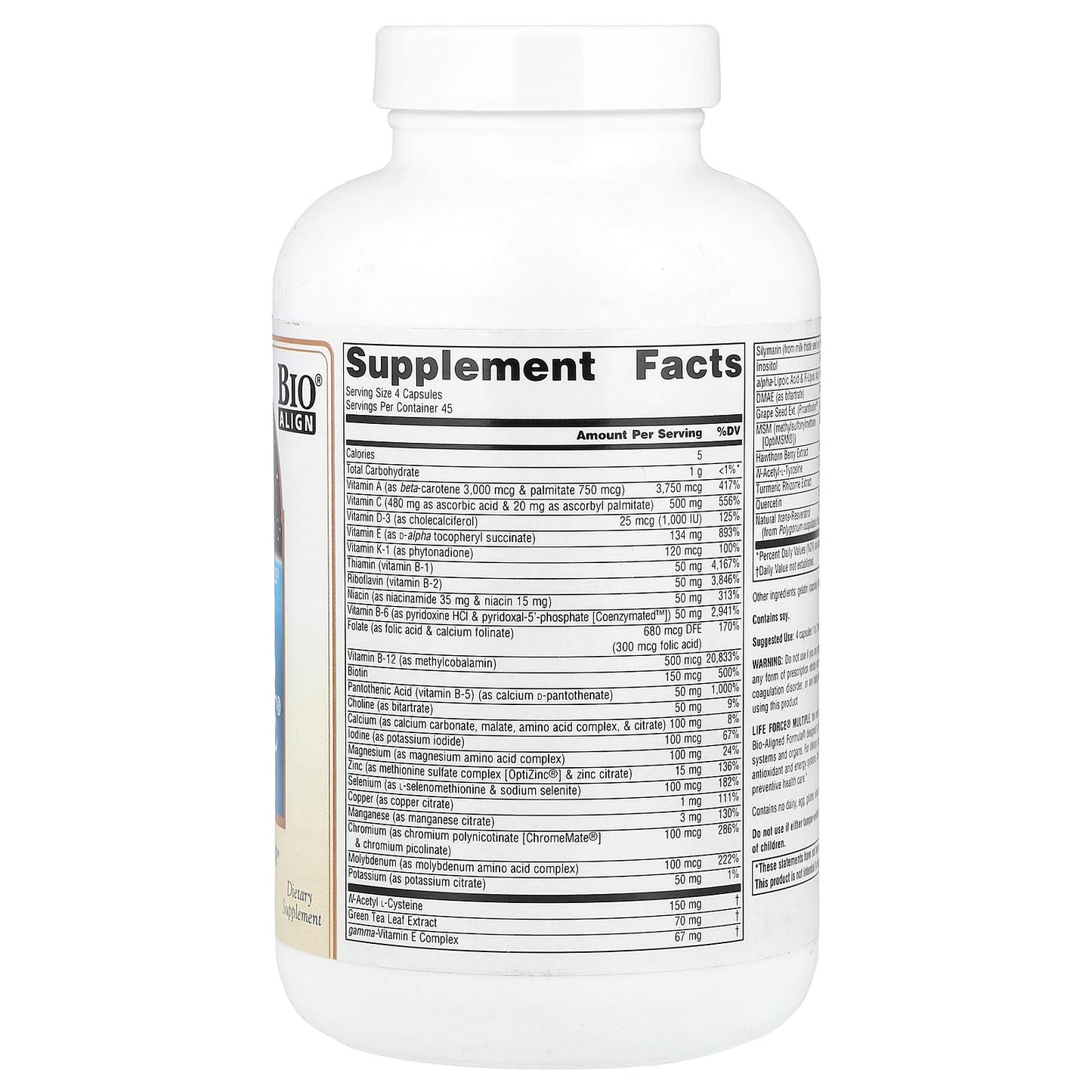 Source Naturals, Life Force® Multiple, No Iron, 180 Capsules - Image 2