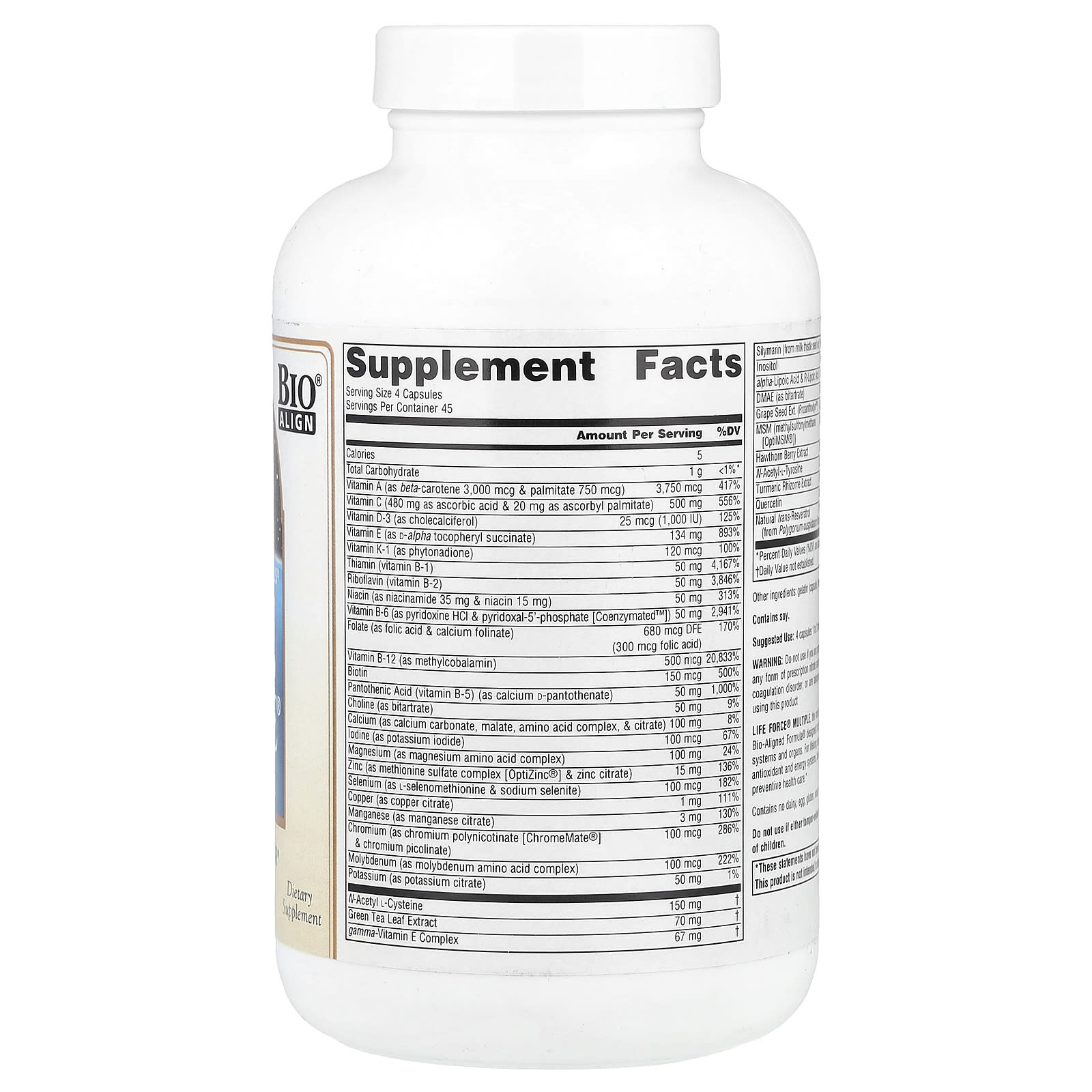 Source Naturals, Life Force® Multiple, No Iron, 180 Capsules - Image 2