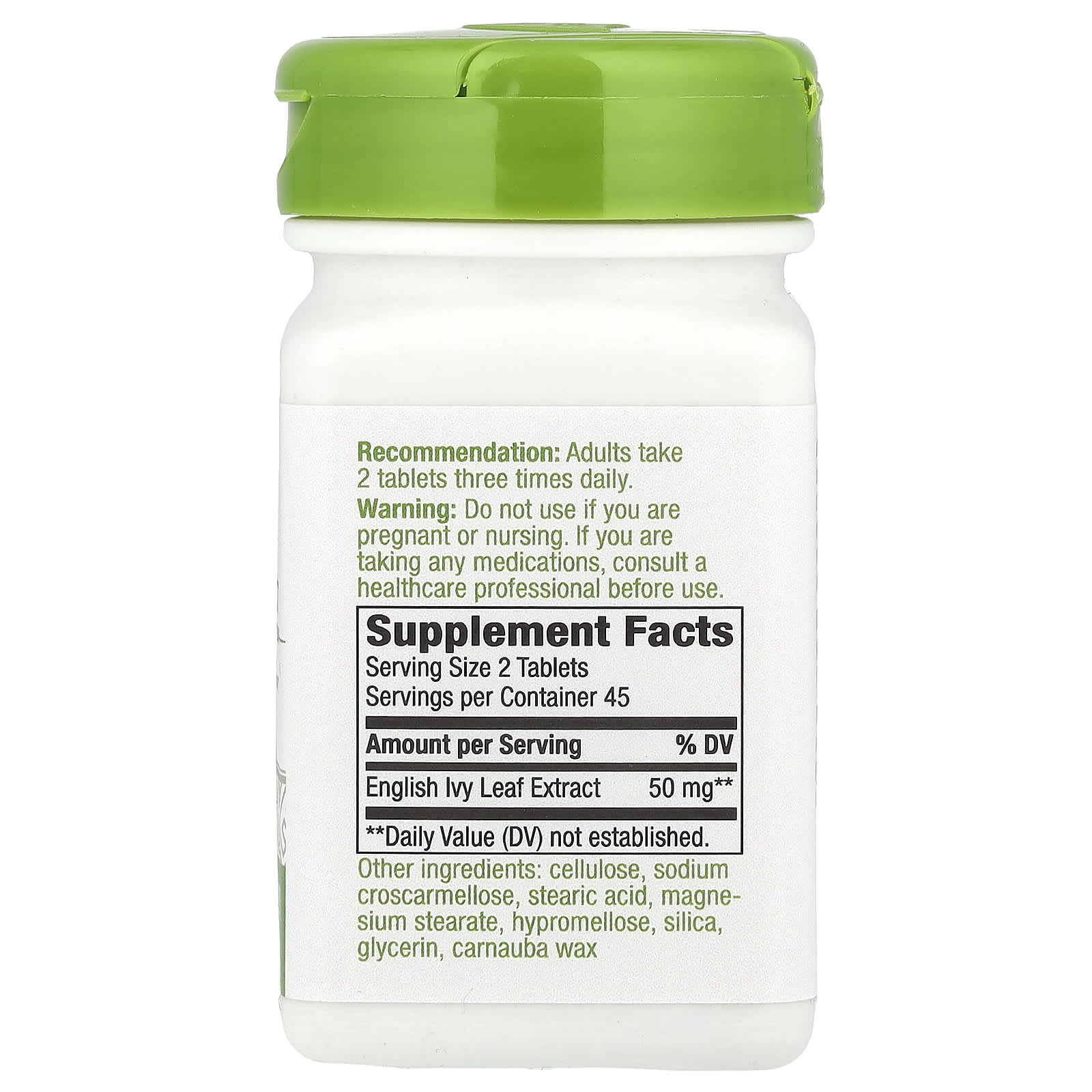 Nature's Way, Ivy Extract, 90 Vegan Tablets (25 mg per Tablet) - Image 2