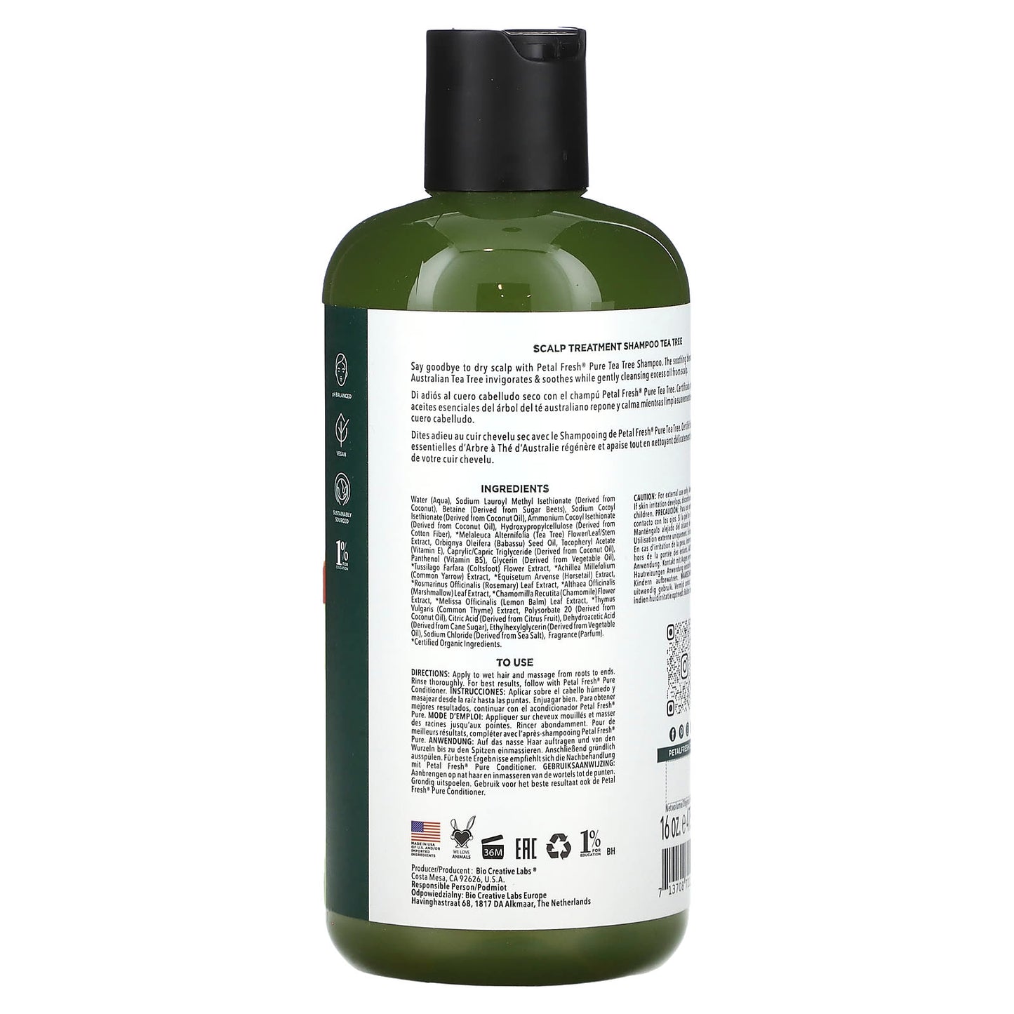 Petal Fresh, Scalp Treatment Shampoo, Tea Tree, 16 fl oz (475 ml) - Image 2