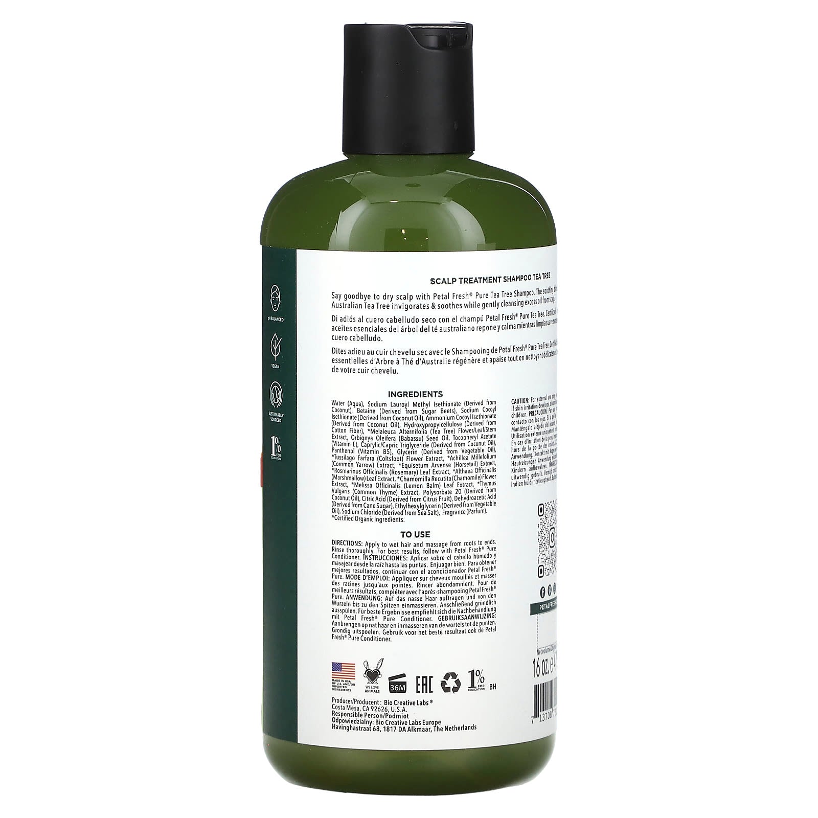 Petal Fresh, Scalp Treatment Shampoo, Tea Tree, 16 fl oz (475 ml) - Image 2