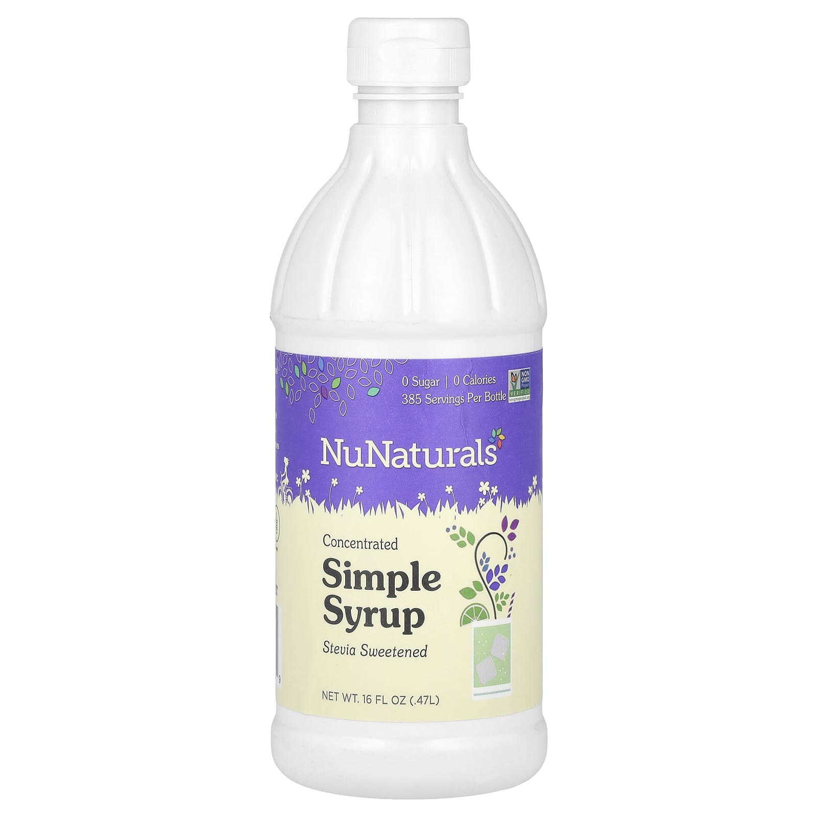 NuNaturals, Concentrated Simple Syrup, 16 fl oz (0.47 L) - Image 1