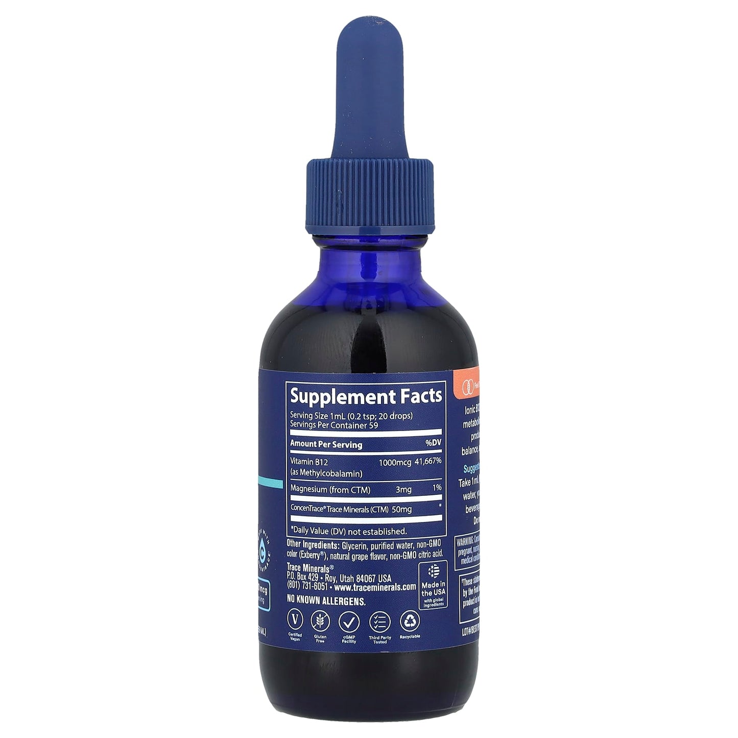 Trace, Ionic B12, Grape, 2 fl oz (59 ml) - Image 2