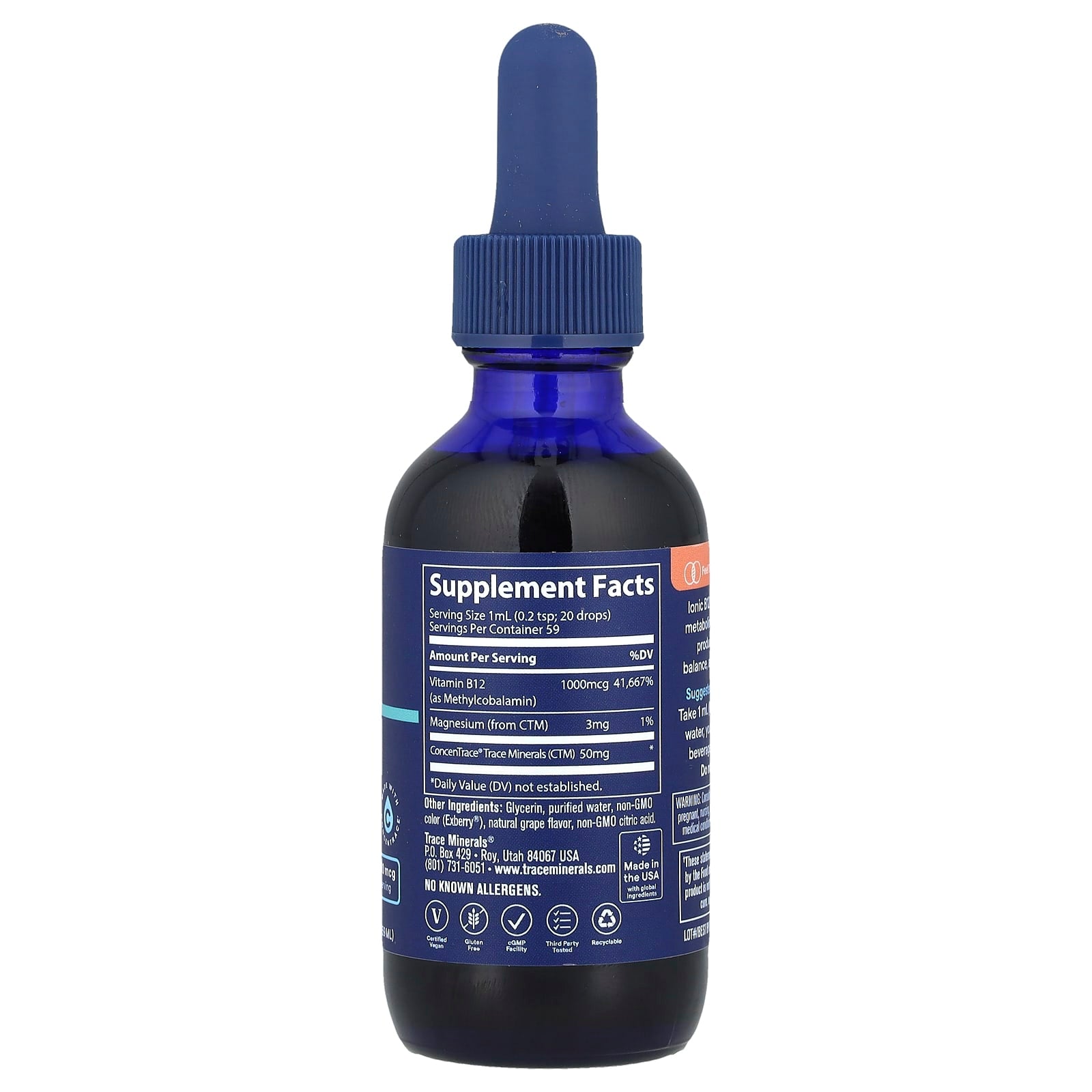 Trace, Ionic B12, Grape, 2 fl oz (59 ml) - Image 2