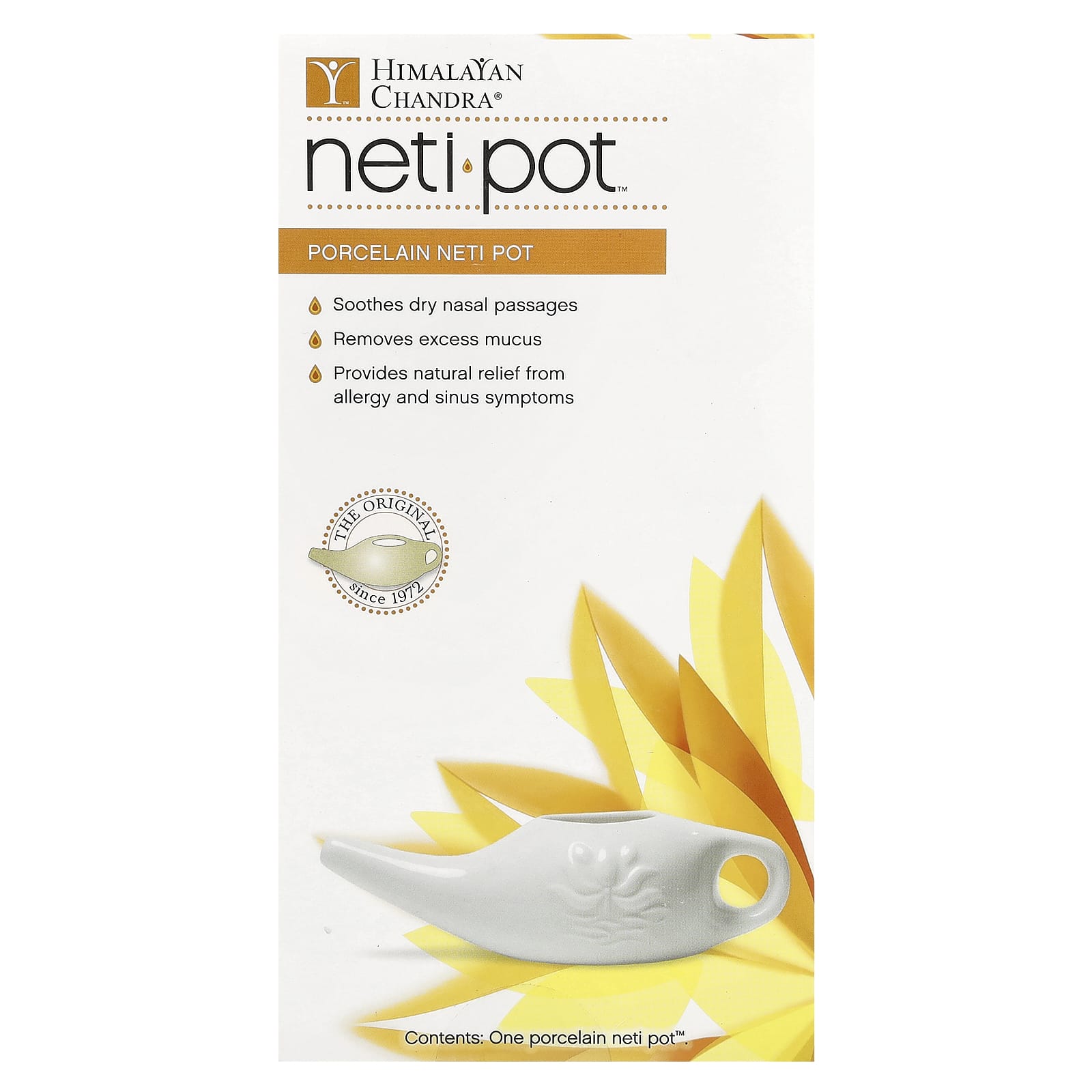 Himalayan Chandra Porcelain Neti Pot for Sinus Relief - Image 1