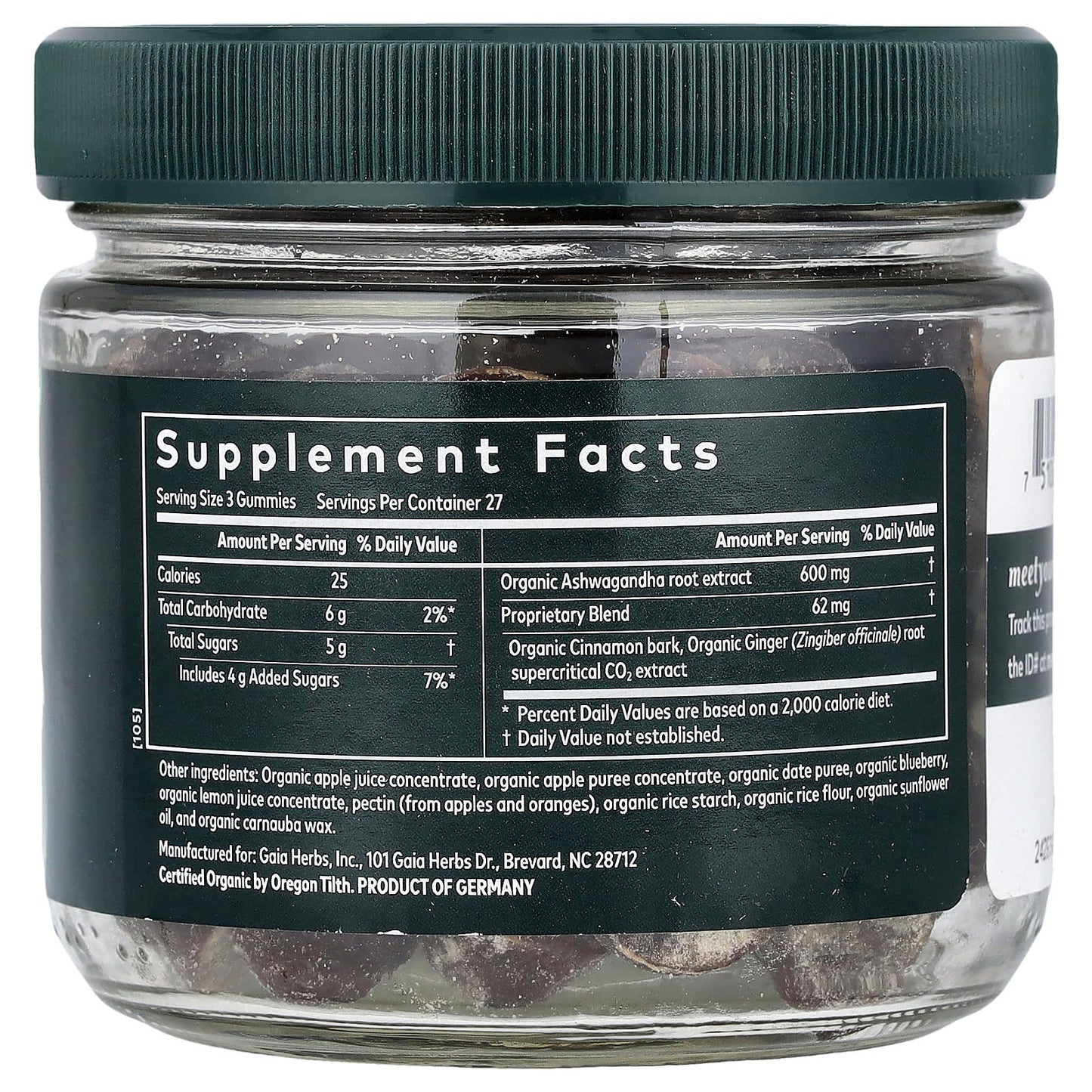 Organic Ashwagandha Gummies by Gaia Herbs, Stress Relief & Focus - Image 2