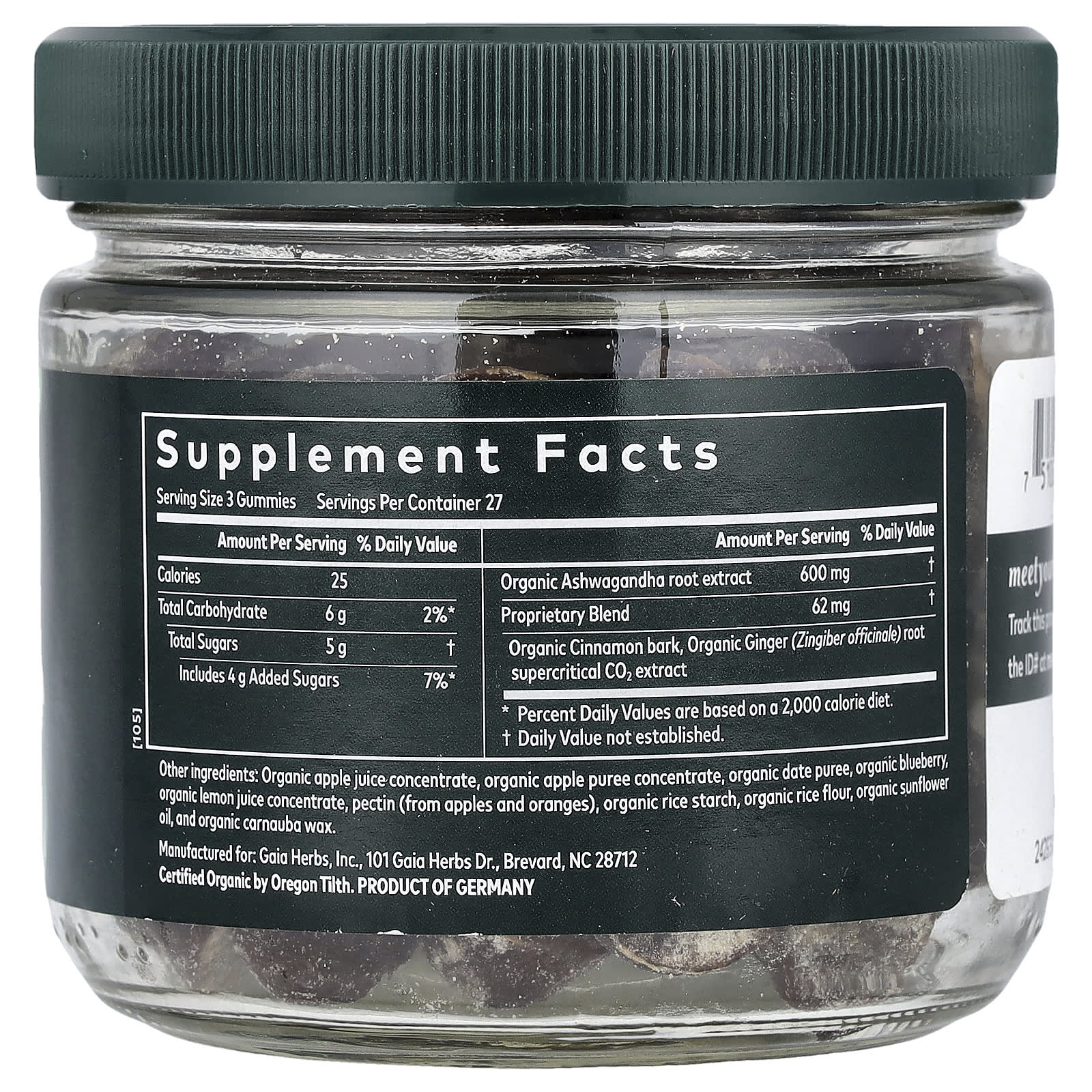 Organic Ashwagandha Gummies by Gaia Herbs, Stress Relief & Focus - Image 2