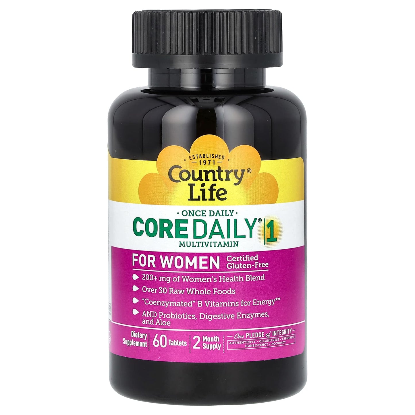 Country Life Core Daily-1 Multivitamin for Women - 60 Tablets - Image 1