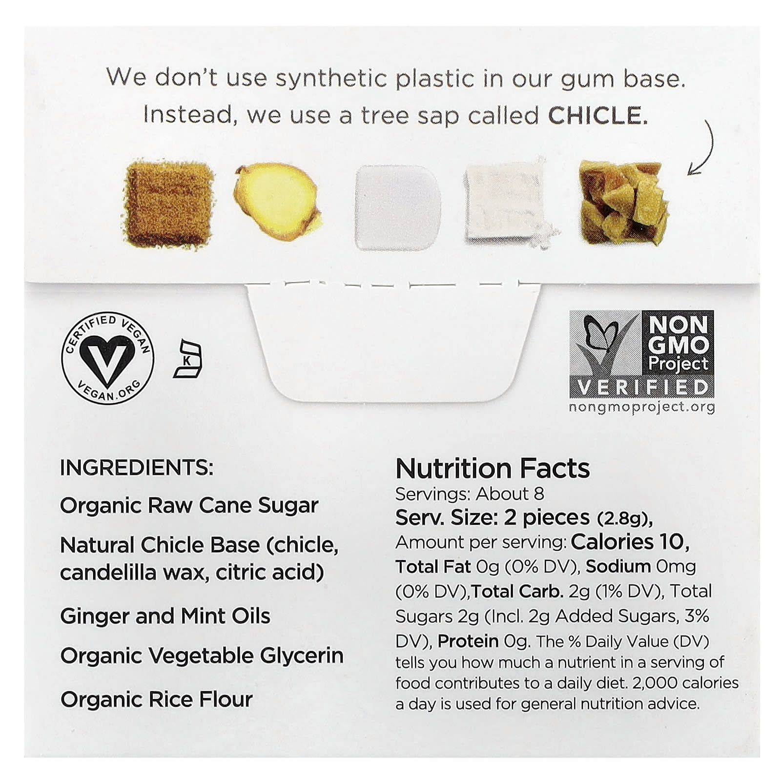 Simply Gum, Chewing Gum, Ginger , 15 Pieces - Image 2