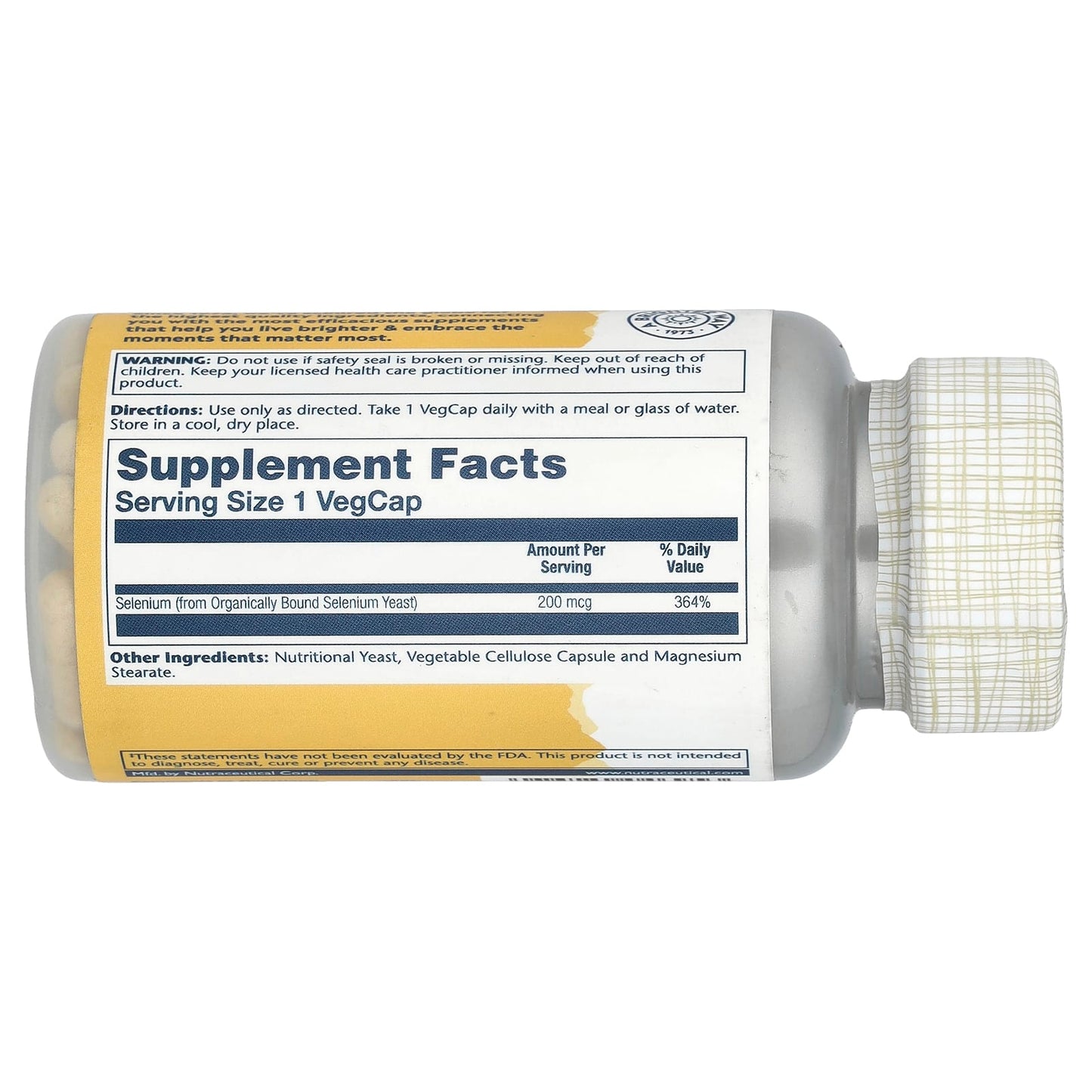 Solaray, Selenium, High Potency , 200 mcg, 100 VegCaps - Image 2