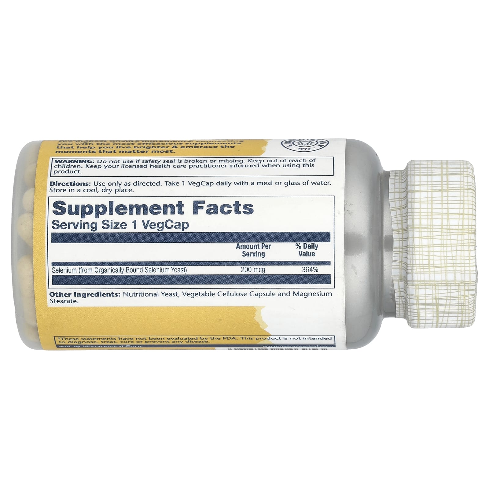 Solaray, Selenium, High Potency , 200 mcg, 100 VegCaps - Image 2