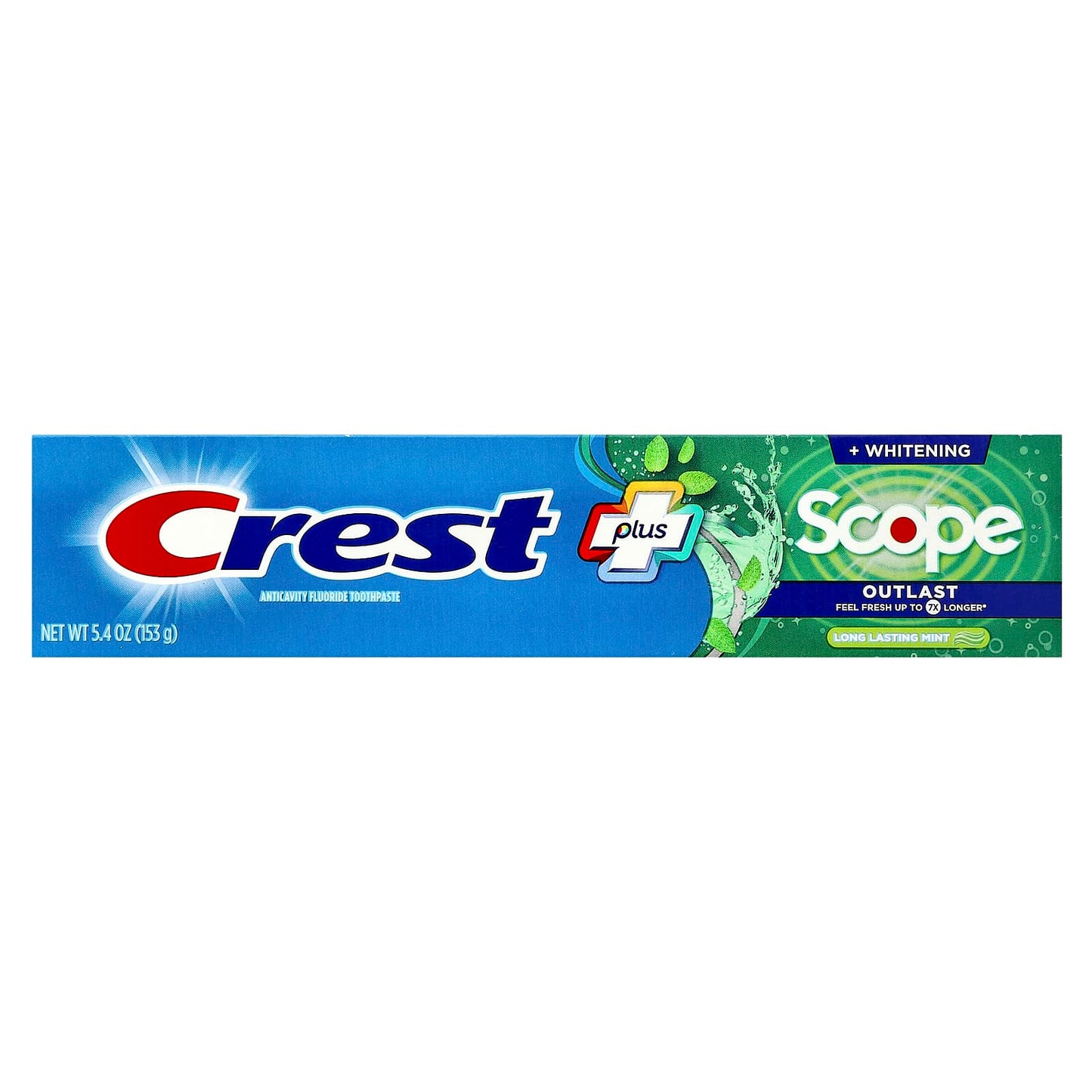 Crest Plus Scope Outlast Whitening Toothpaste, Mint, 5.4 oz - Image 2