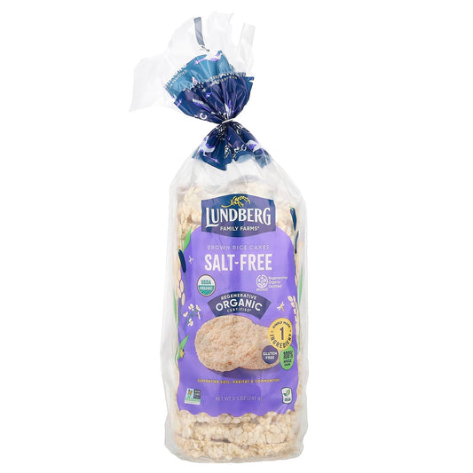 Lundberg, Organic Brown Rice Cakes, Salt-Free, 8.5 oz (241 g) - Image 1