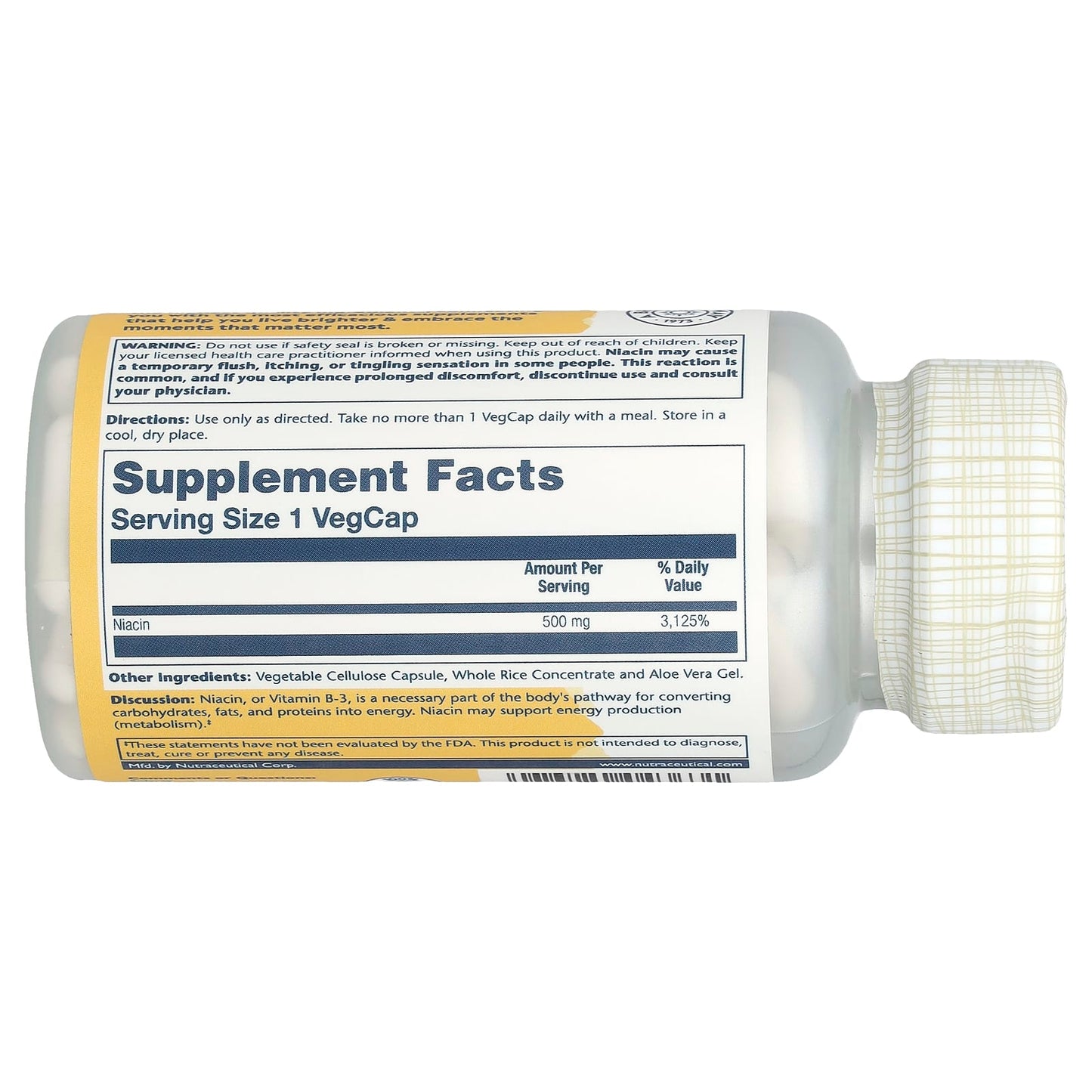 Solaray, Niacin, 500 mg, 100 VegCaps - Image 2