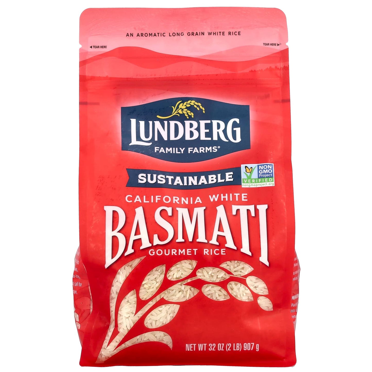 Lundberg, California White Basmati Gourmet Rice, 32 oz (907 g) - Image 1