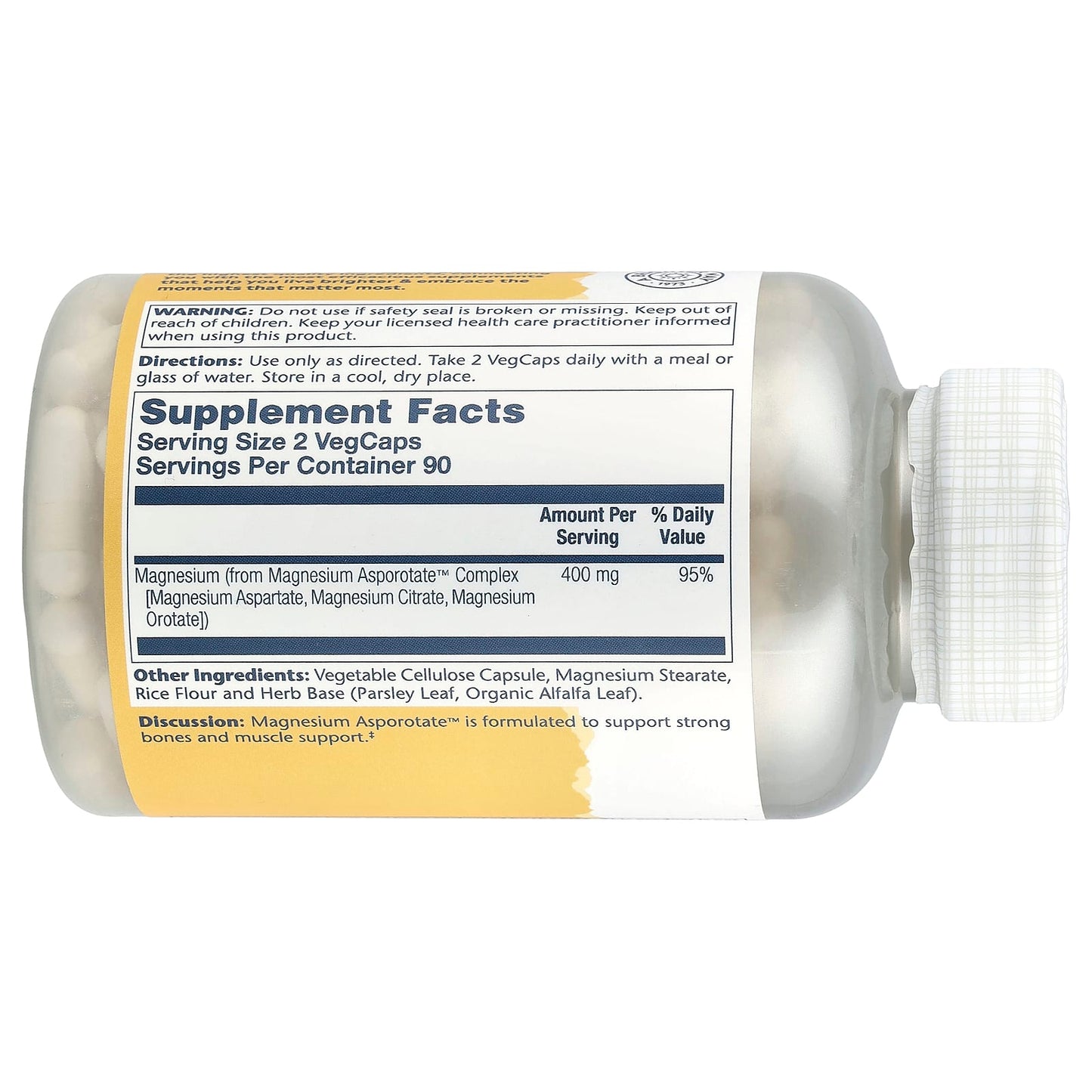 Solaray, Magnesium Asporotate™, 180 VegCaps (200 mg per Capsule) - Image 2