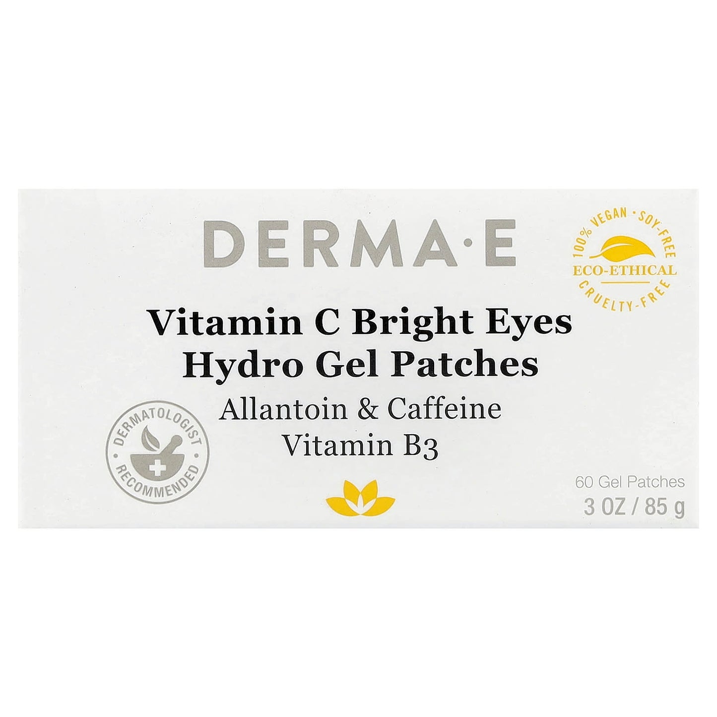 DERMA E Vitamin C Bright Eyes Hydro Gel Patches for All Skin Types - Image 2