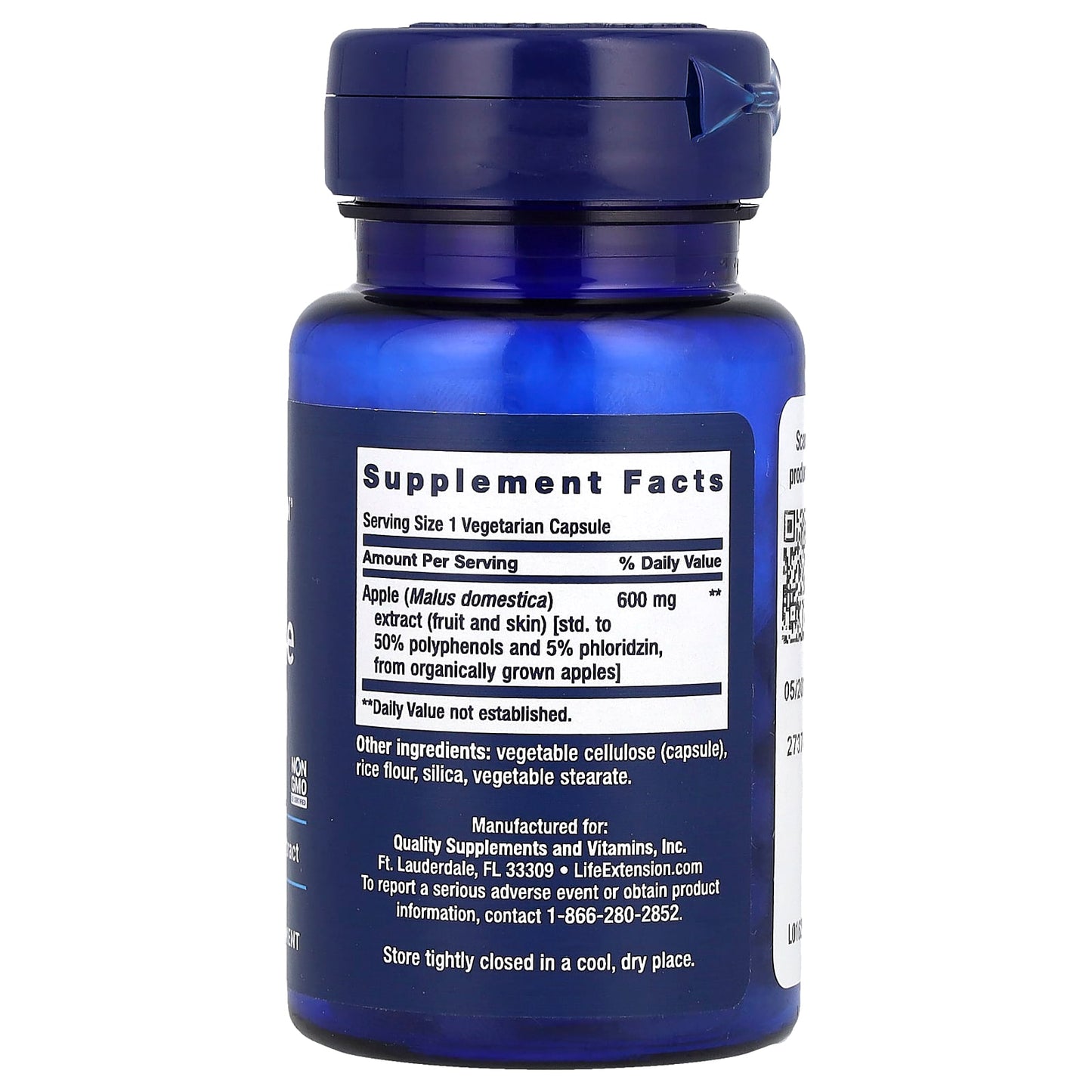 Life Extension, AppleWise, 600 mg, 30 Vegetarian Capsules - Image 2