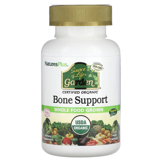 NaturesPlus, Source of Life Garden, Organic Bone Support, 120 Vegan Capsules - Image 1