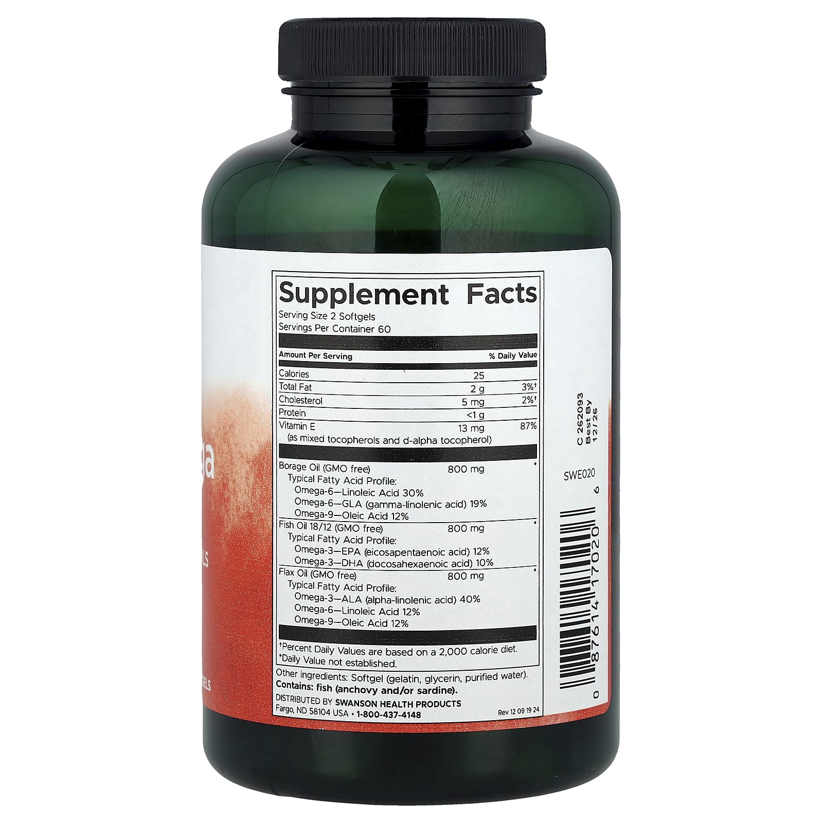 Swanson, MultiOmega 3-6-9, 120 Softgels - Image 2