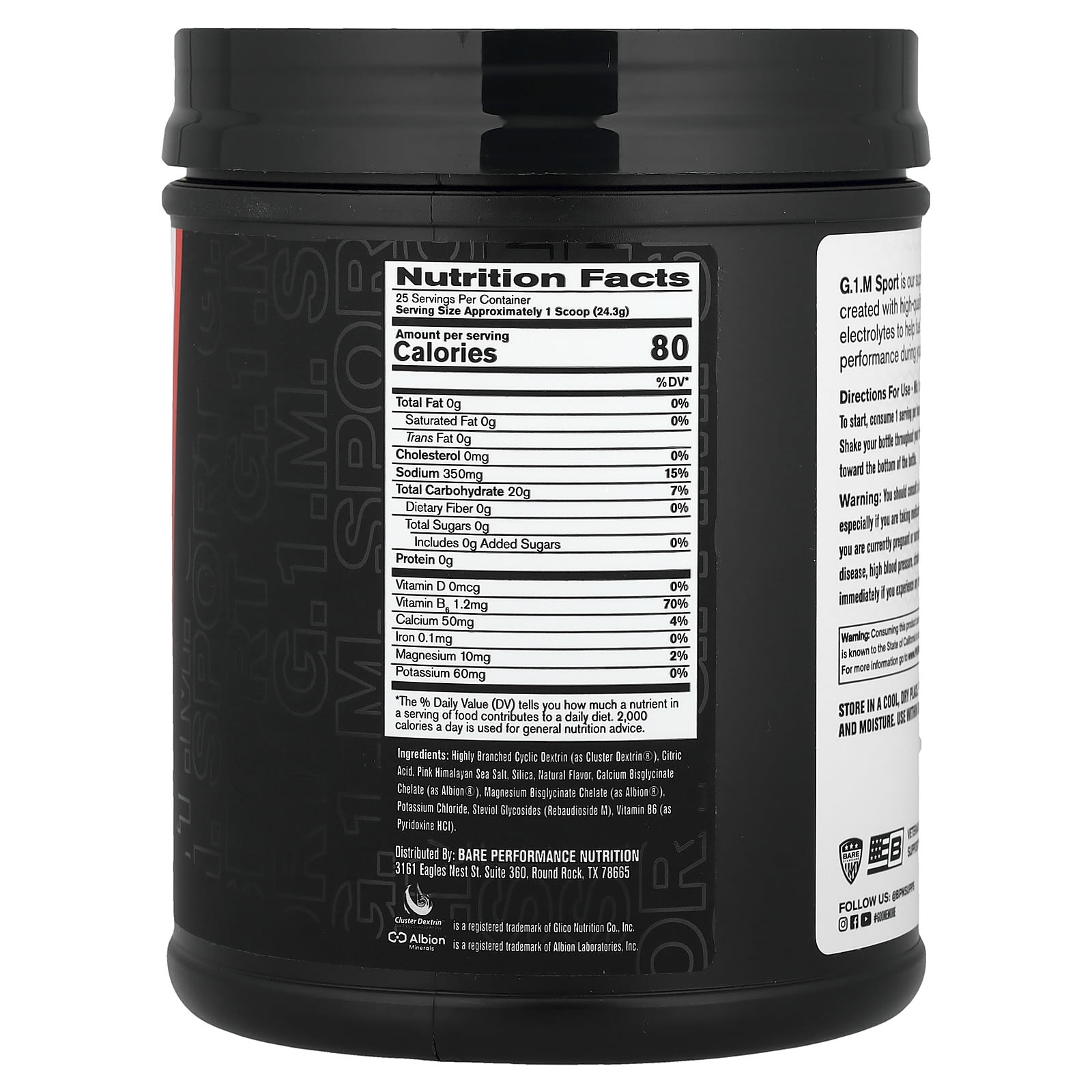 BPN G.1.M Sport Endurance Formula - Orange, 1 lb 5.4 oz (608 g) - Image 2