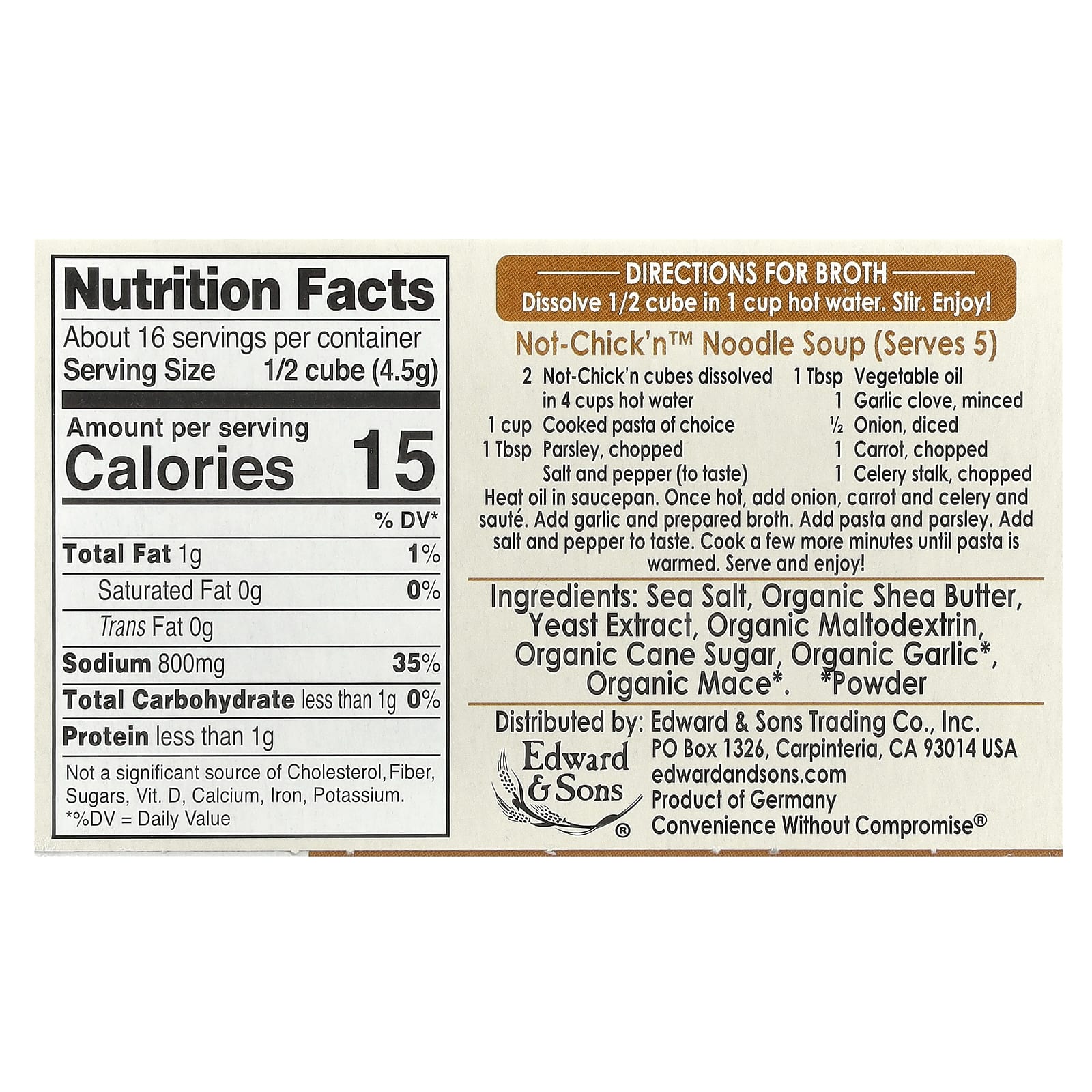 Vegan Bouillon Cubes by Edward & Sons - 8 Pack - Image 2