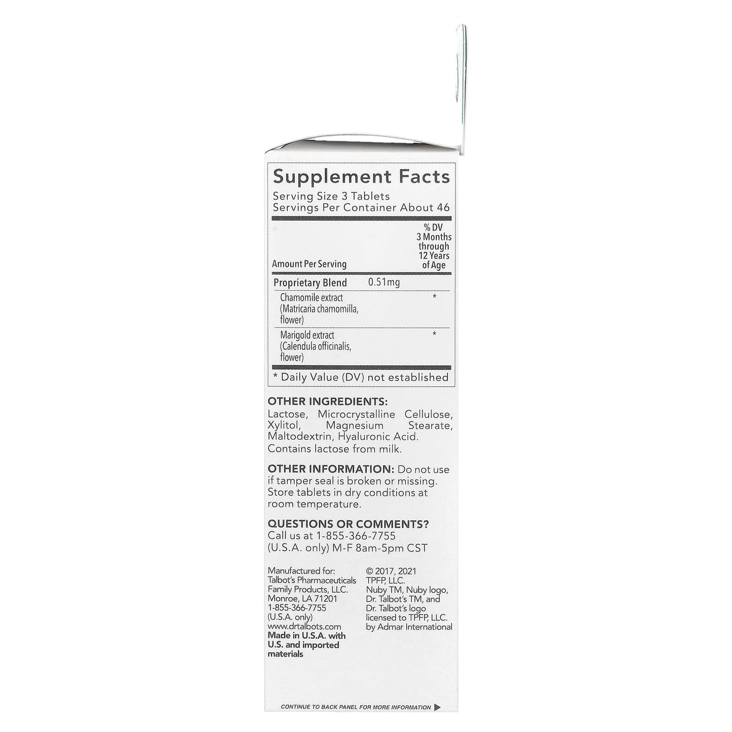 Dr. Talbot's Soothing Tablets for Teething Babies - 140 Quick-Dissolve Tablets - Image 2