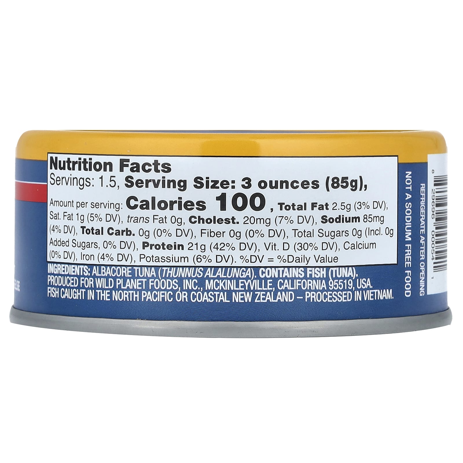 Wild Planet, Albacore Wild Tuna, No Salt Added, 5 oz (142 g) - Image 2