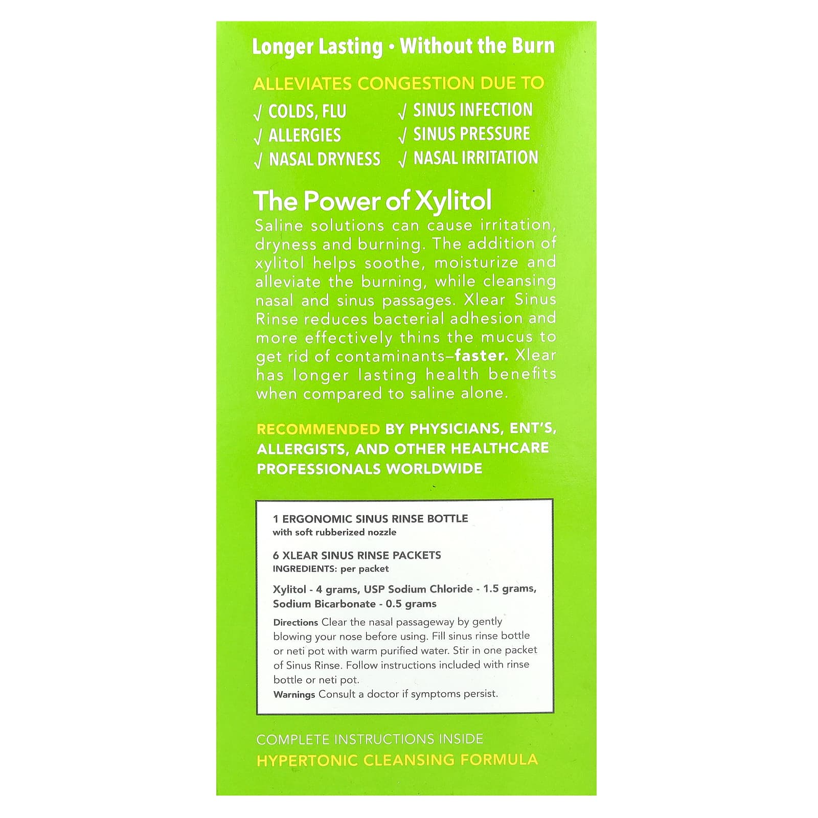 Xlear, Natural Sinus Rinse with Xylitol, 1 Kit - Image 2