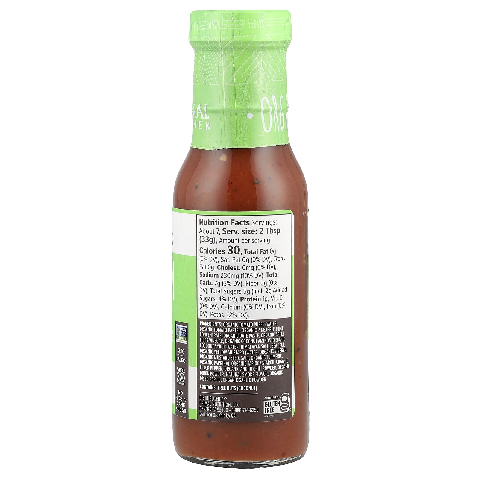 Primal Kitchen, Hawaiian Style BBQ Sauce, 8.5 oz (241 g) - Image 2