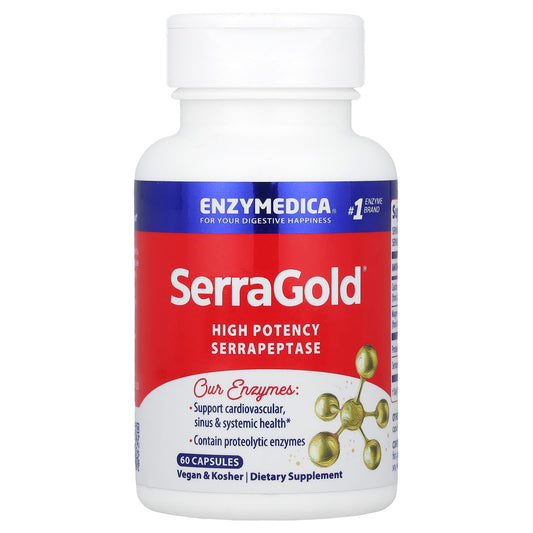 SerraGold High Potency Serrapeptase Capsules for Digestive & Cardio Health - Image 1